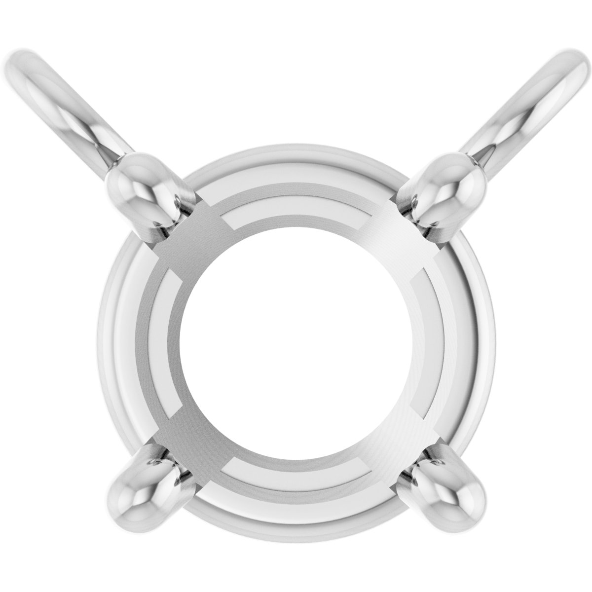 Round 4-Prong Pre-Notched Low Necklace Center