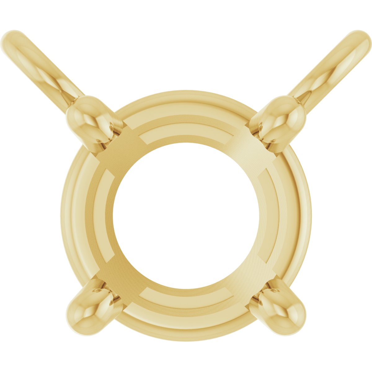 Round 4-Prong Pre-Notched Low Necklace Center