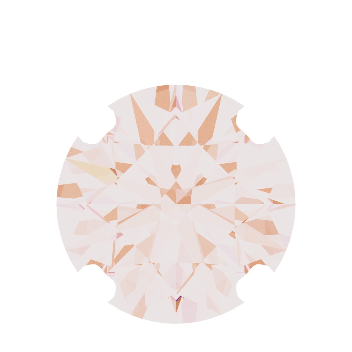 Round 4-Prong Pre-Notched Low Necklace Center