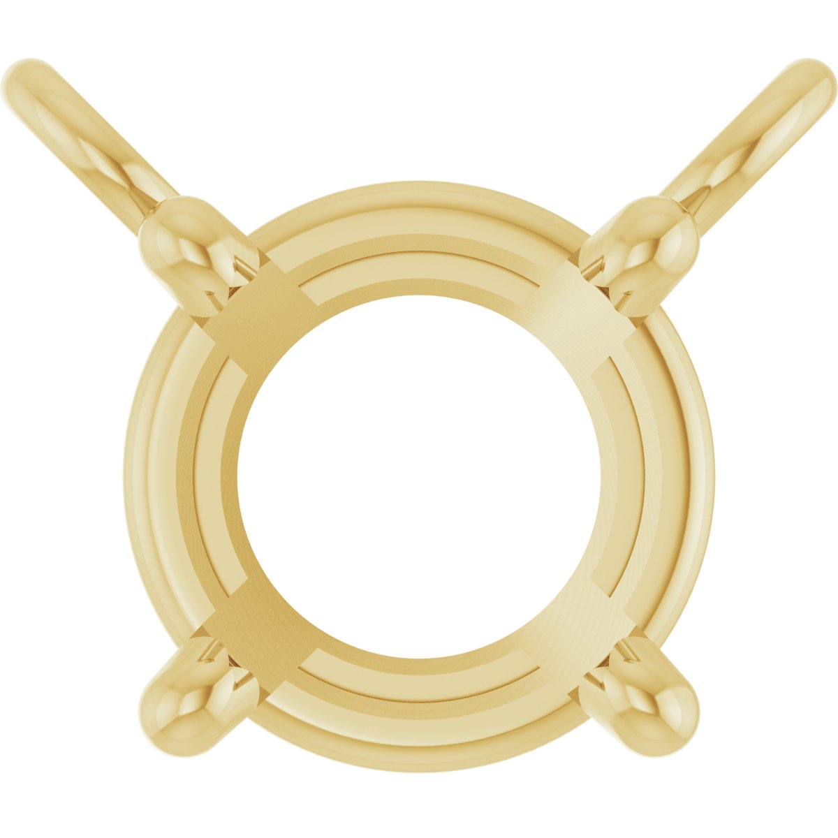 Round 4-Prong Pre-Notched Low Necklace Center