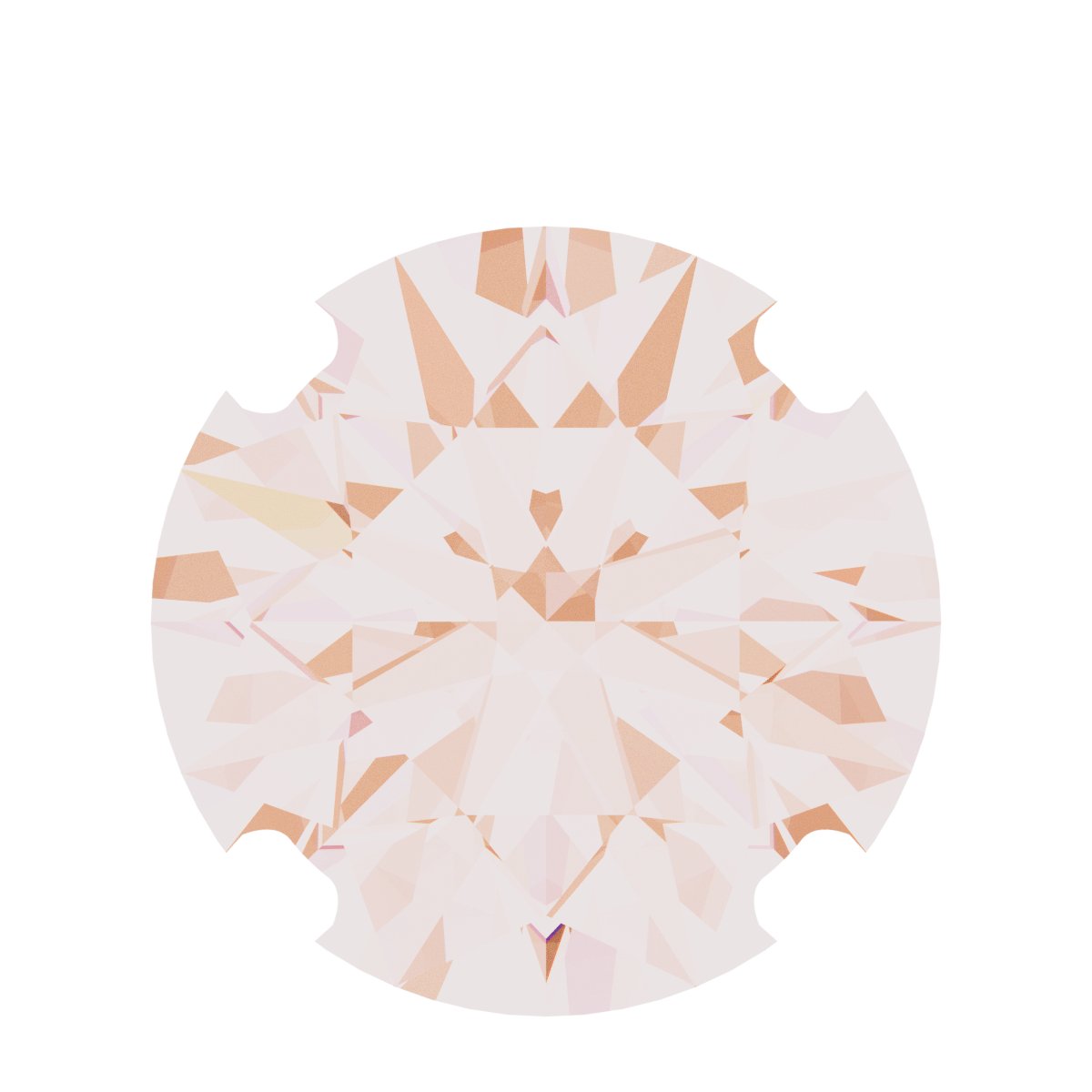 Round 4-Prong Pre-Notched Low Necklace Center