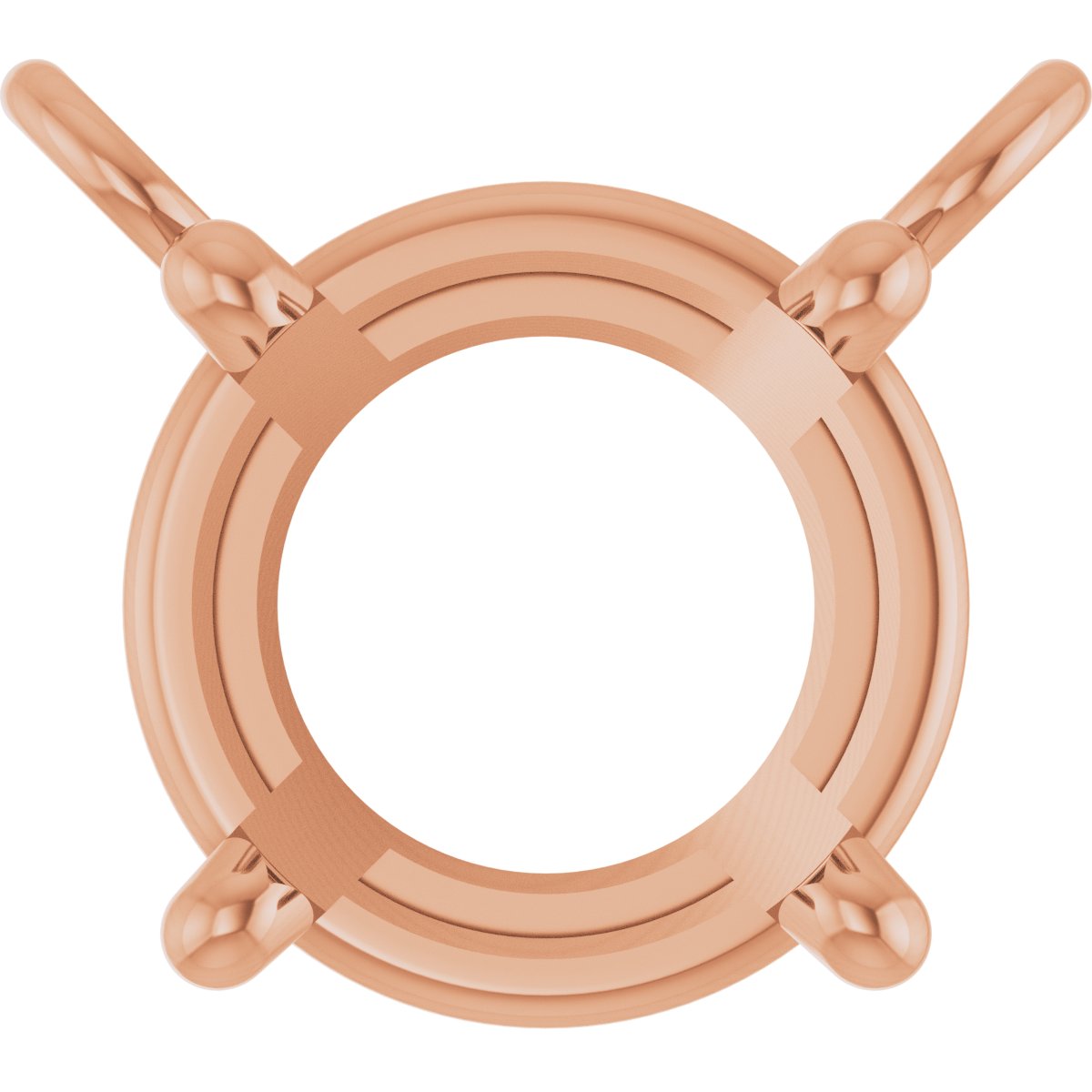 Round 4-Prong Pre-Notched Low Necklace Center