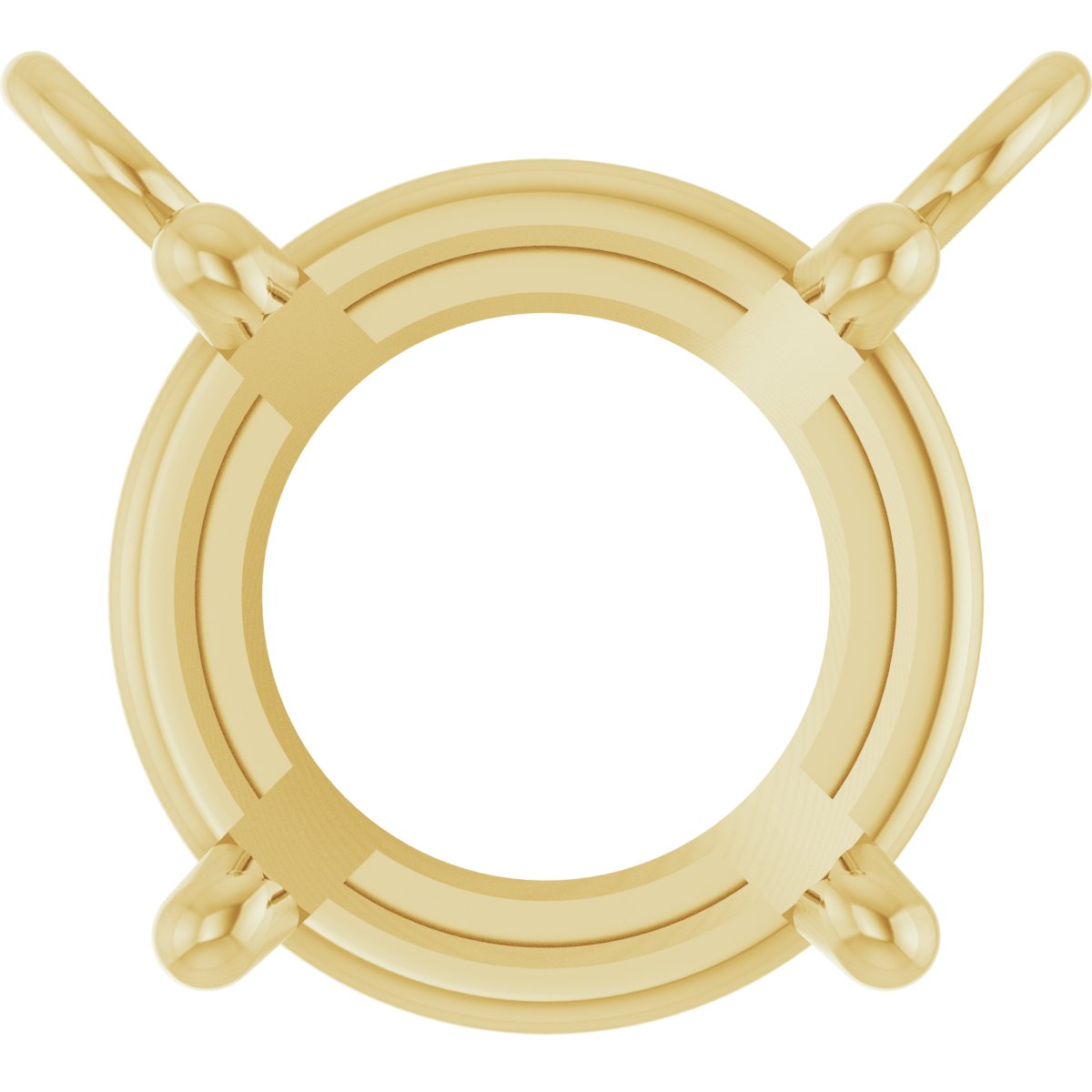 Round 4-Prong Pre-Notched Low Necklace Center