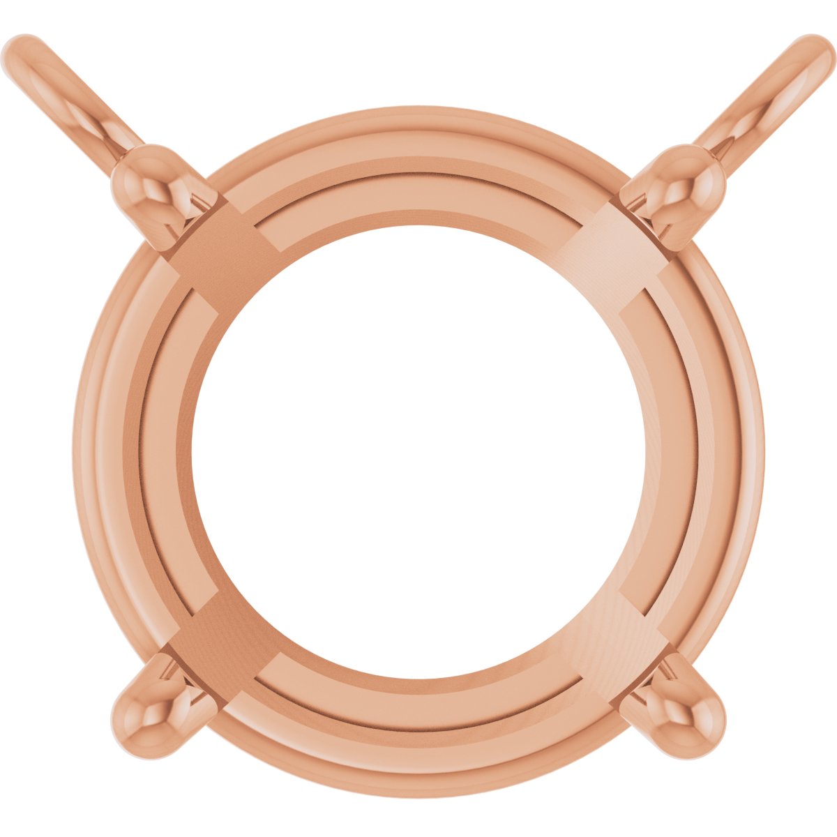 Round 4-Prong Pre-Notched Low Necklace Center