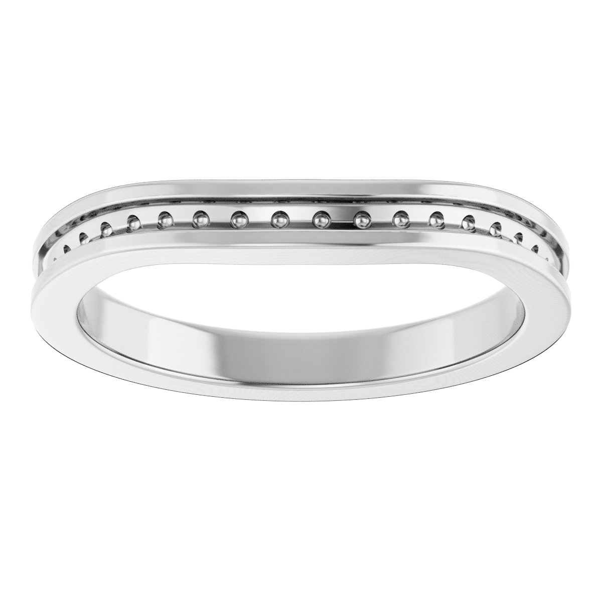 Band Mounting for 6x6 mm Cushion Ring view 3