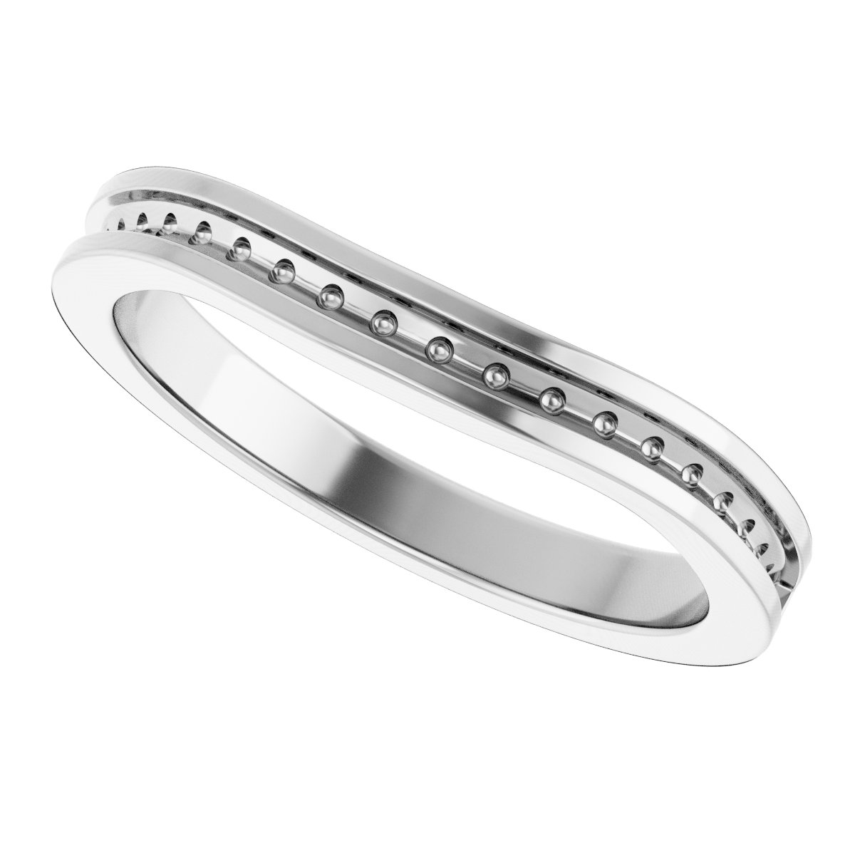 Band Mounting for 6x6 mm Cushion Ring view 5