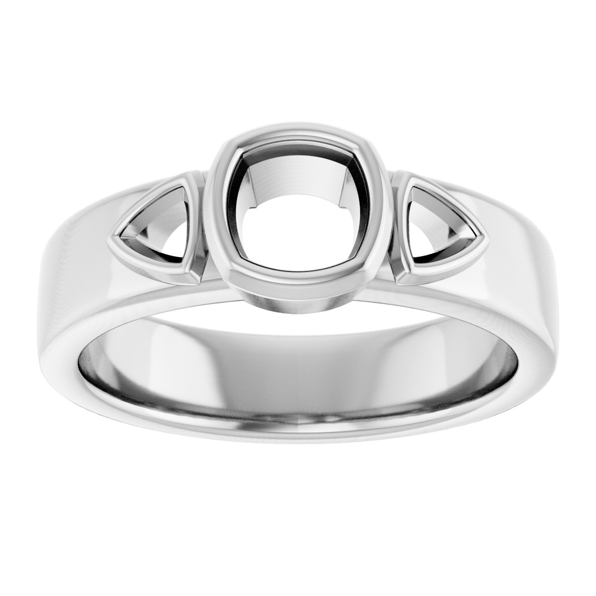 11x9 mm Emerald Engagement Ring Mounting view 3