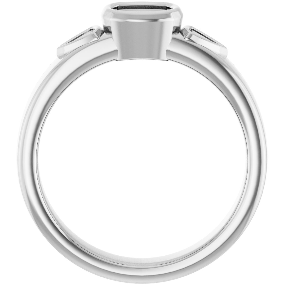 11x9 mm Emerald Engagement Ring Mounting view 2