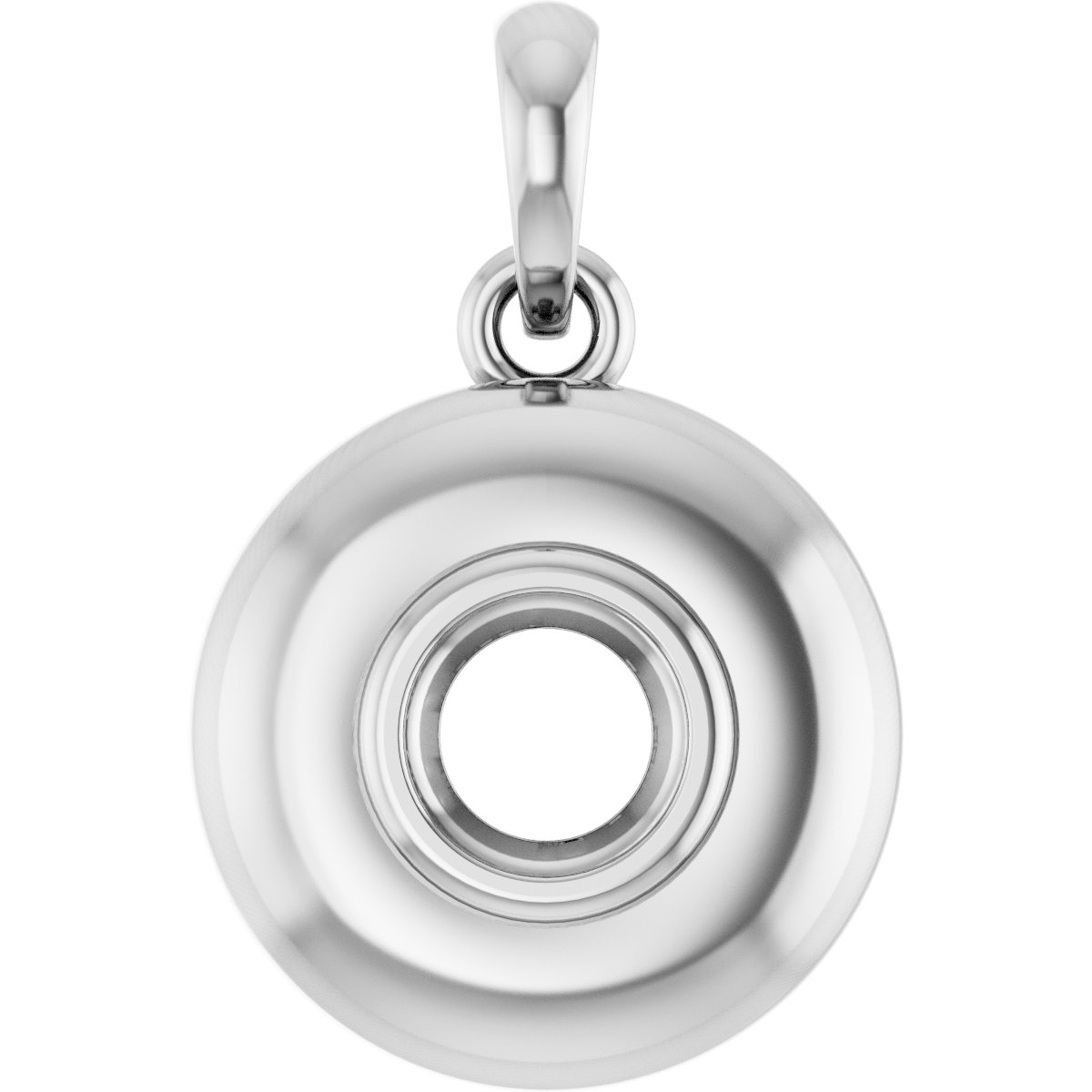 Puffed Solitaire Necklace or Charm/Pendant