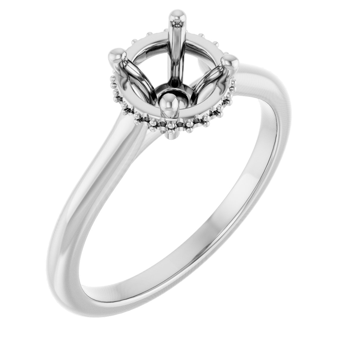 Hidden Halo-Style Engagement Ring
