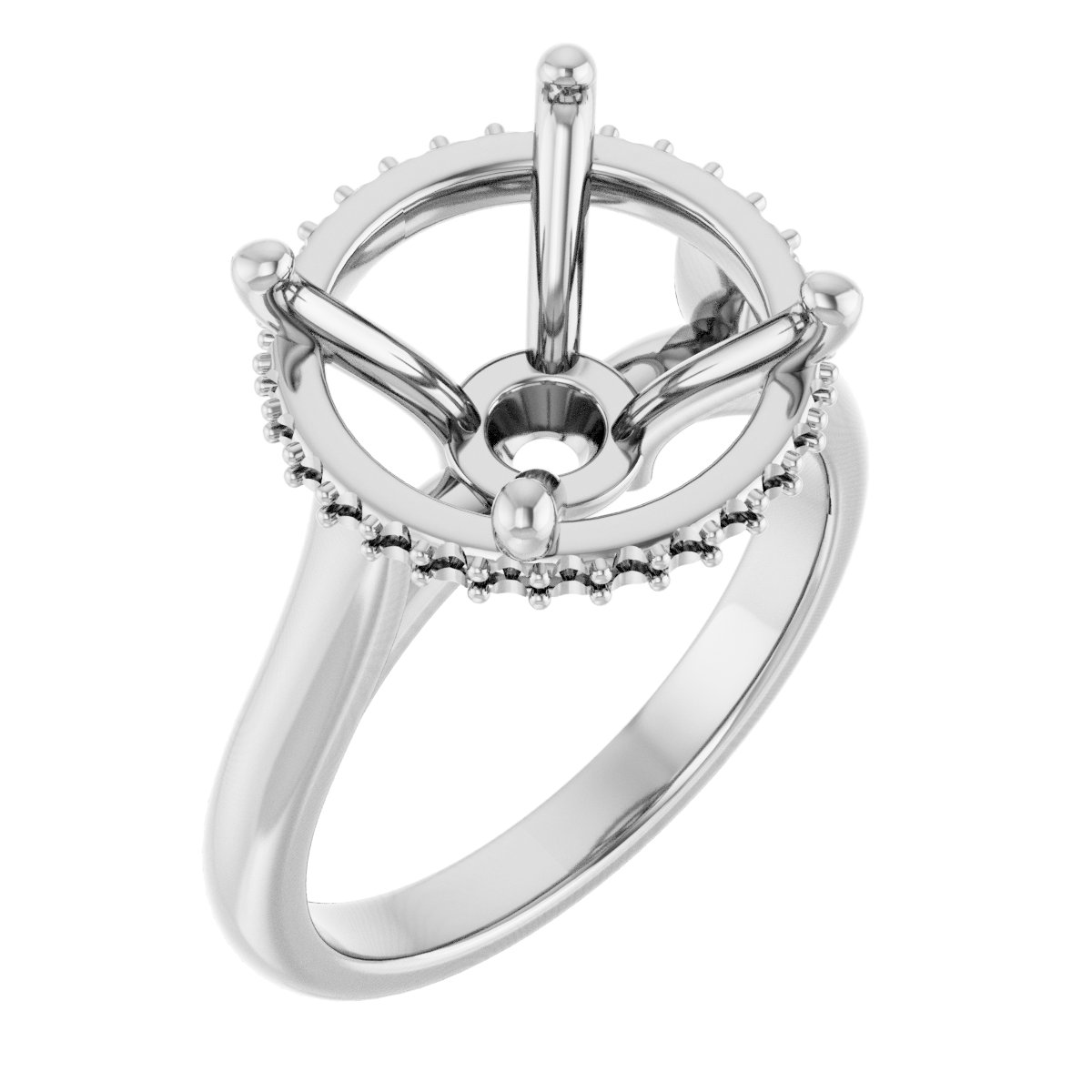 Hidden Halo-Style Engagement Ring