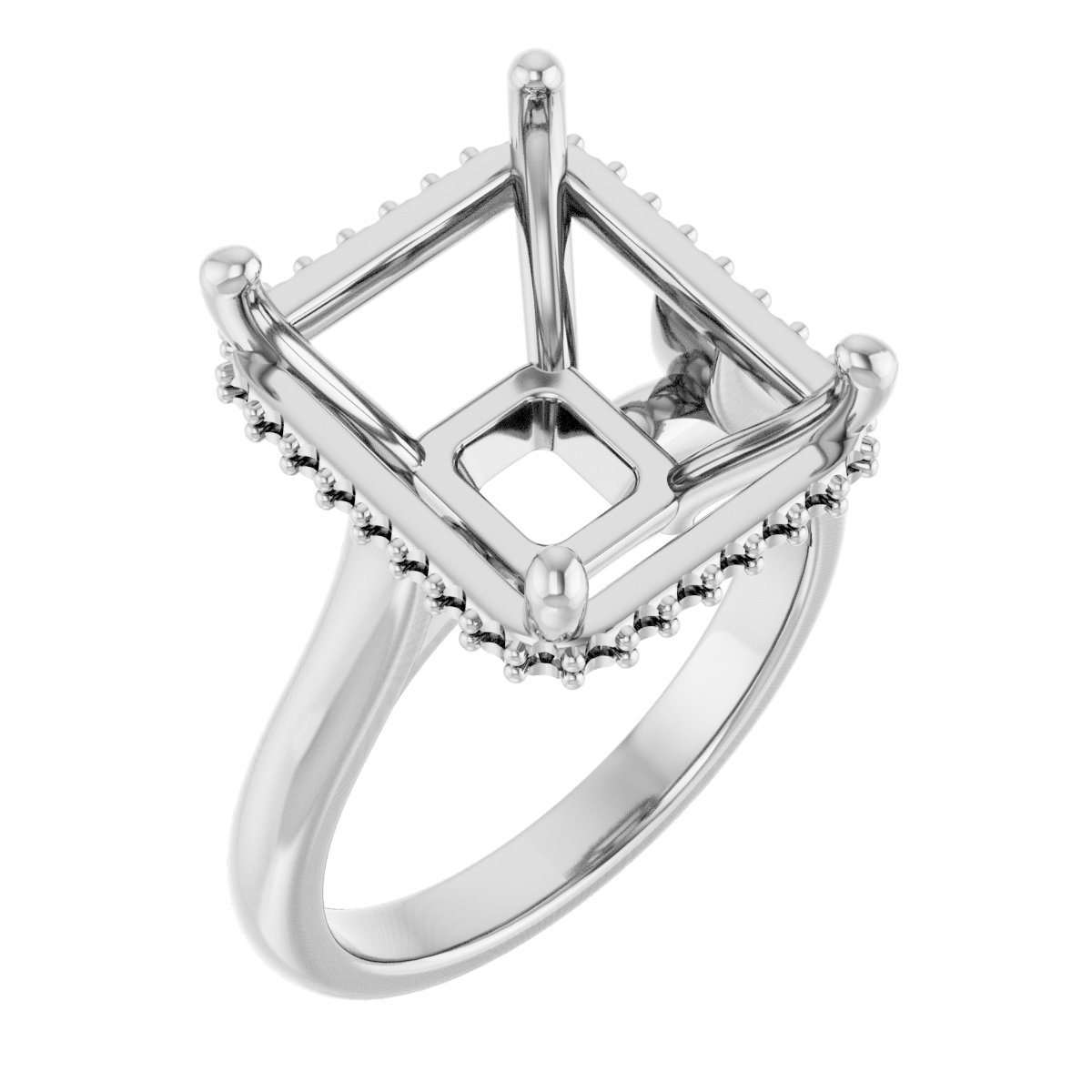 Hidden Halo-Style Engagement Ring