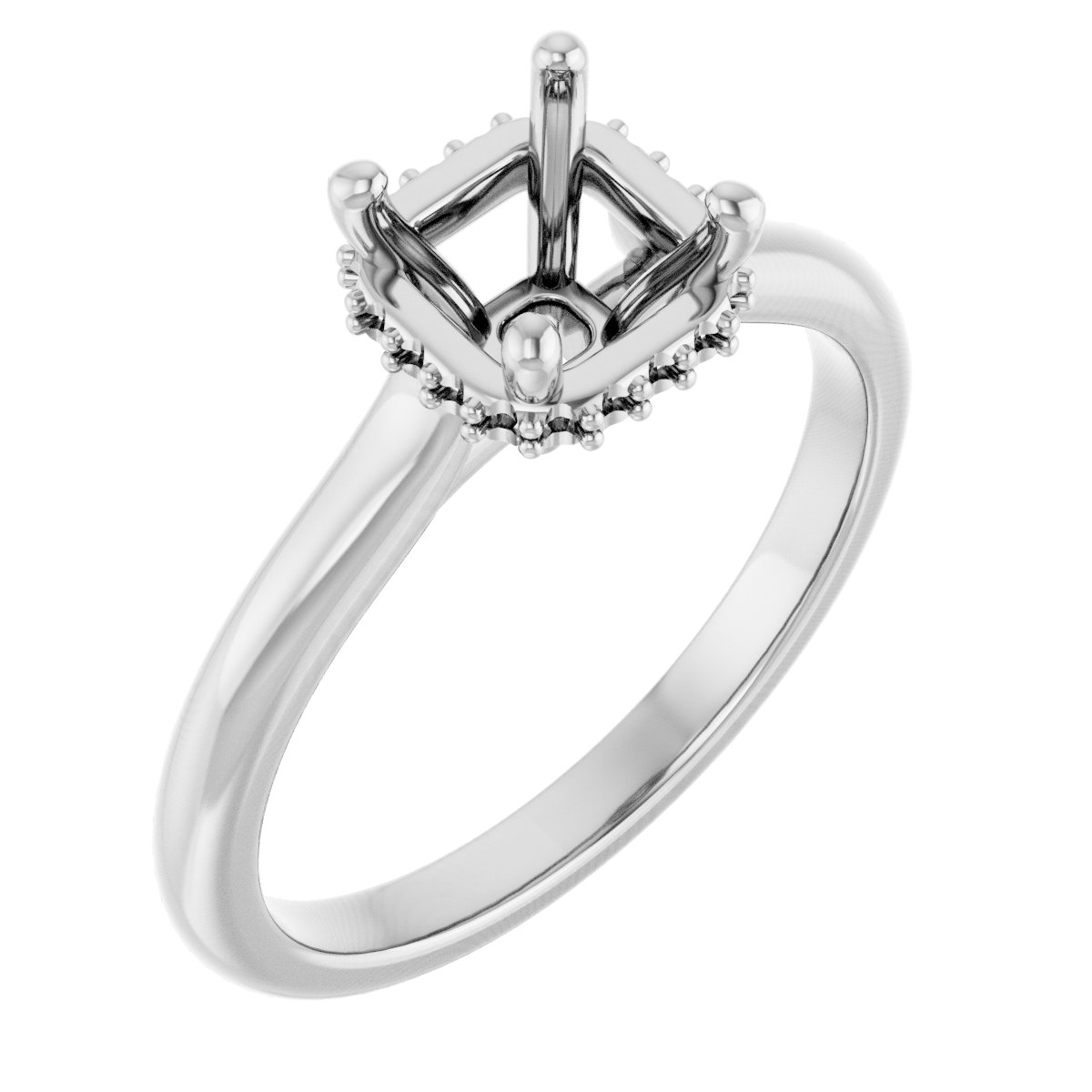 Hidden Halo-Style Engagement Ring