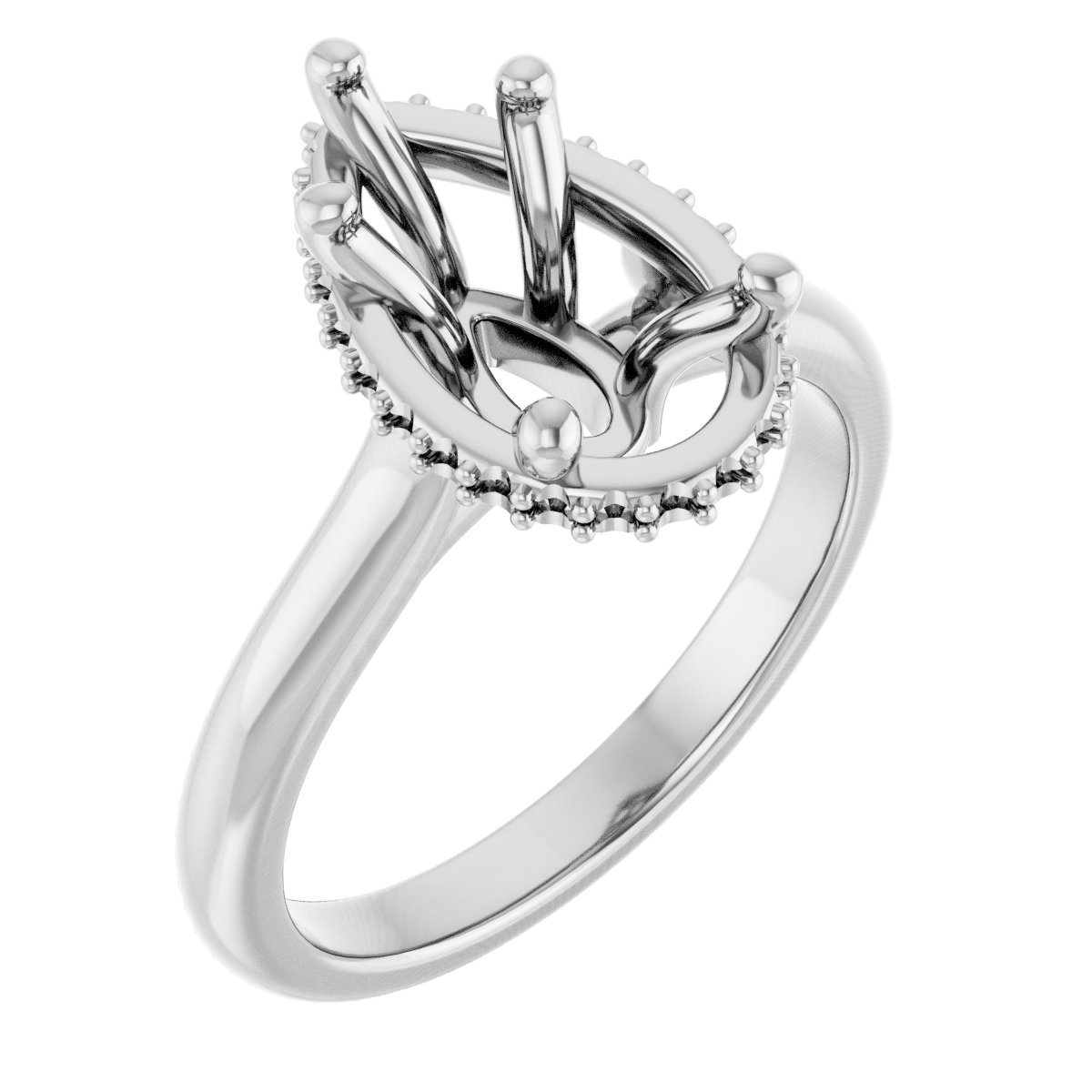 Hidden Halo-Style Engagement Ring