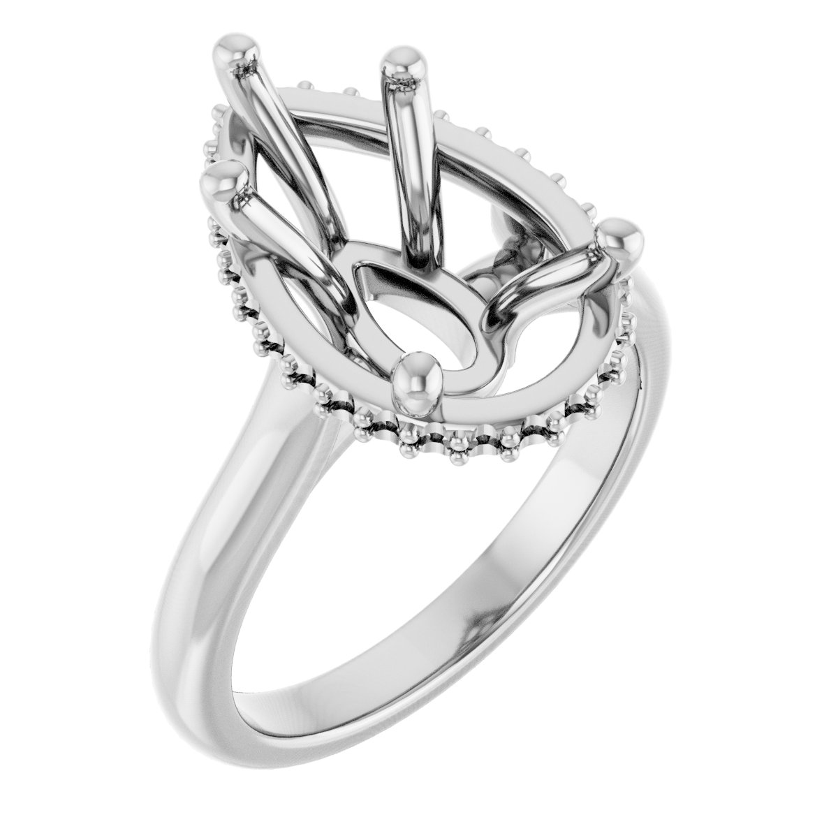 Hidden Halo-Style Engagement Ring