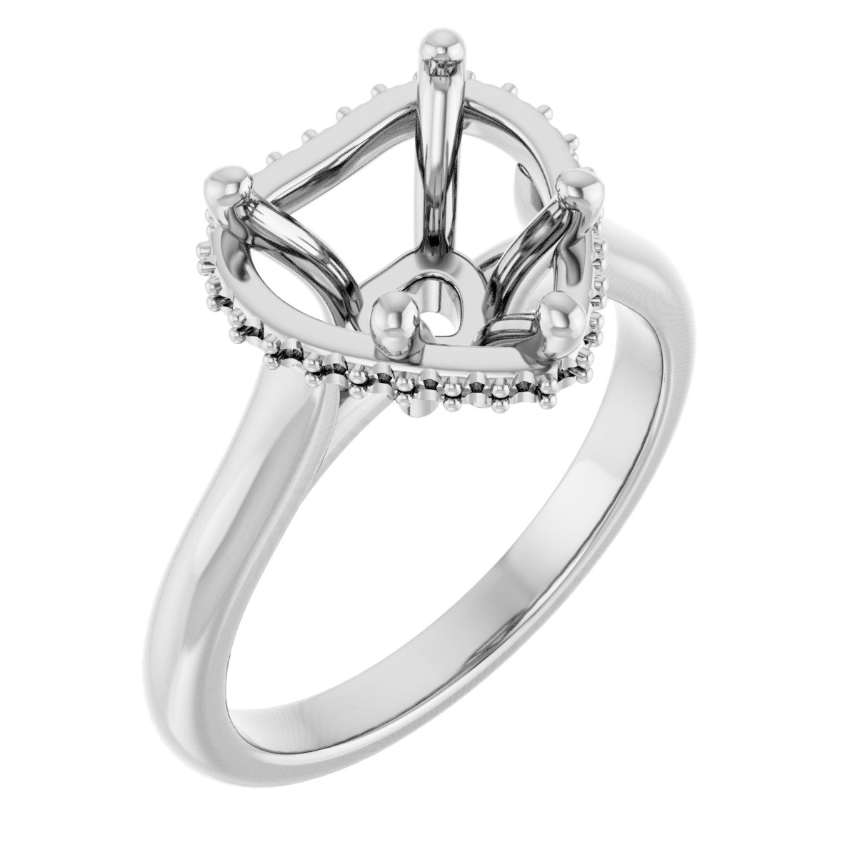 Hidden Halo-Style Engagement Ring
