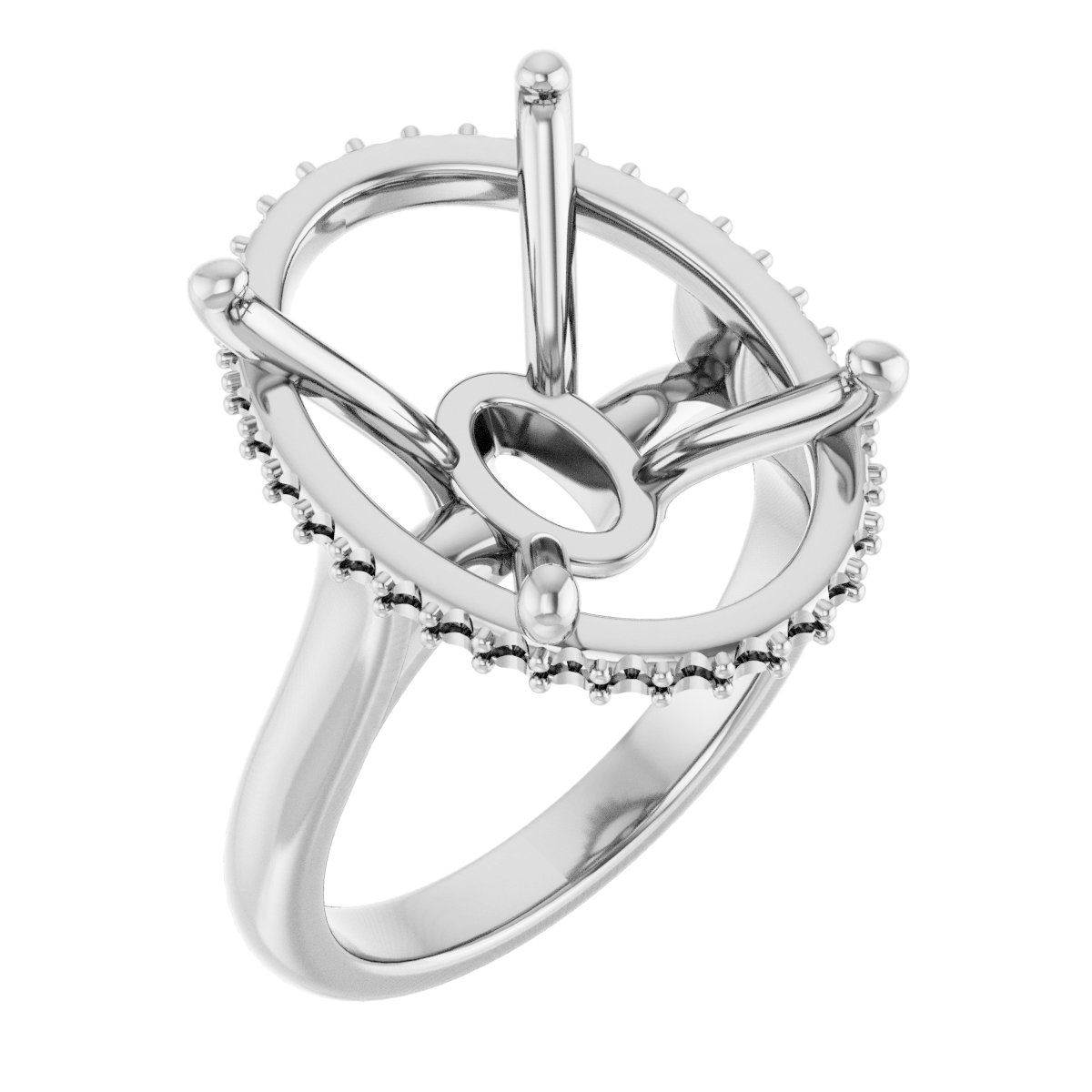Hidden Halo-Style Engagement Ring