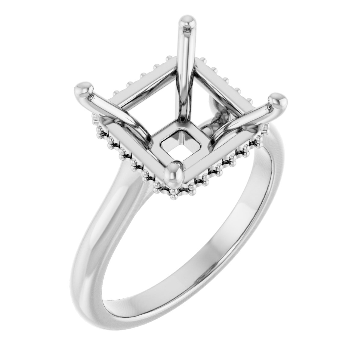 Hidden Halo-Style Engagement Ring