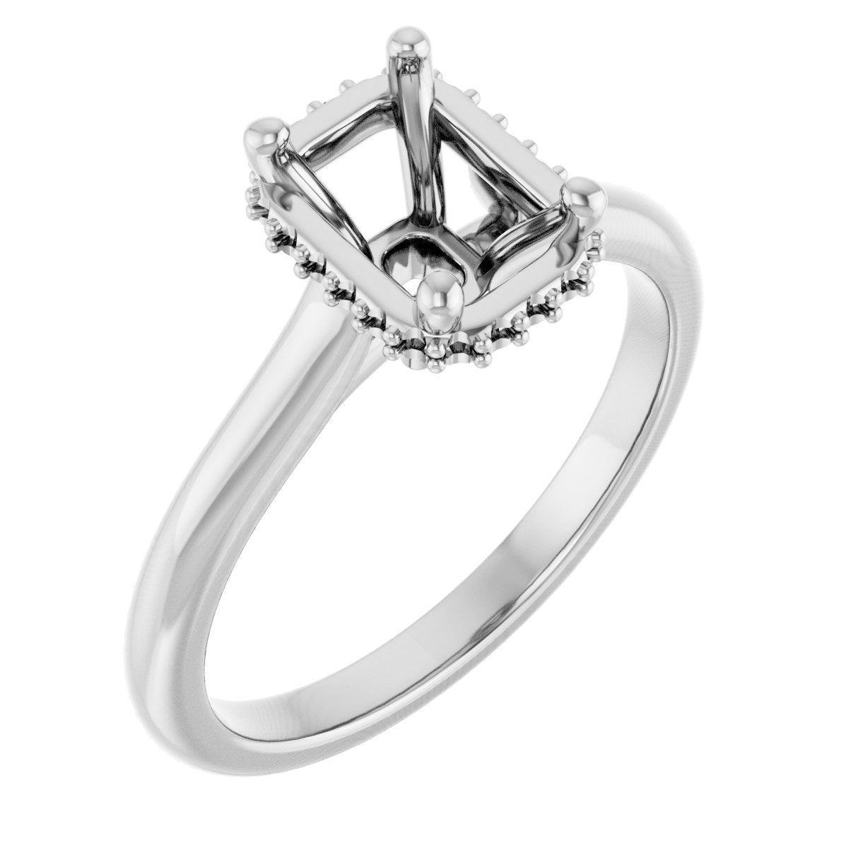 Hidden Halo-Style Engagement Ring