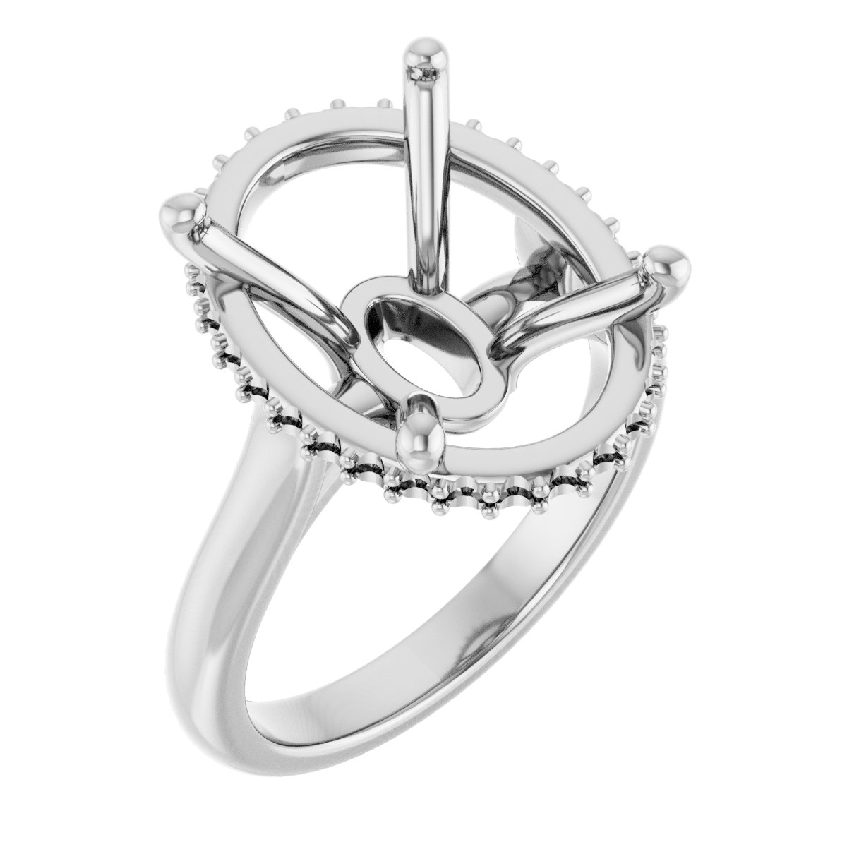 Hidden Halo-Style Engagement Ring