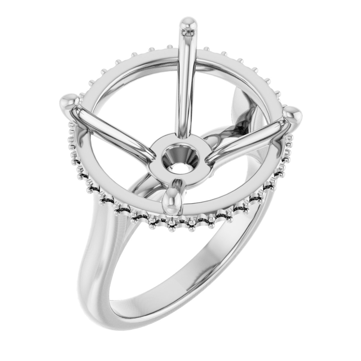 Hidden Halo-Style Engagement Ring