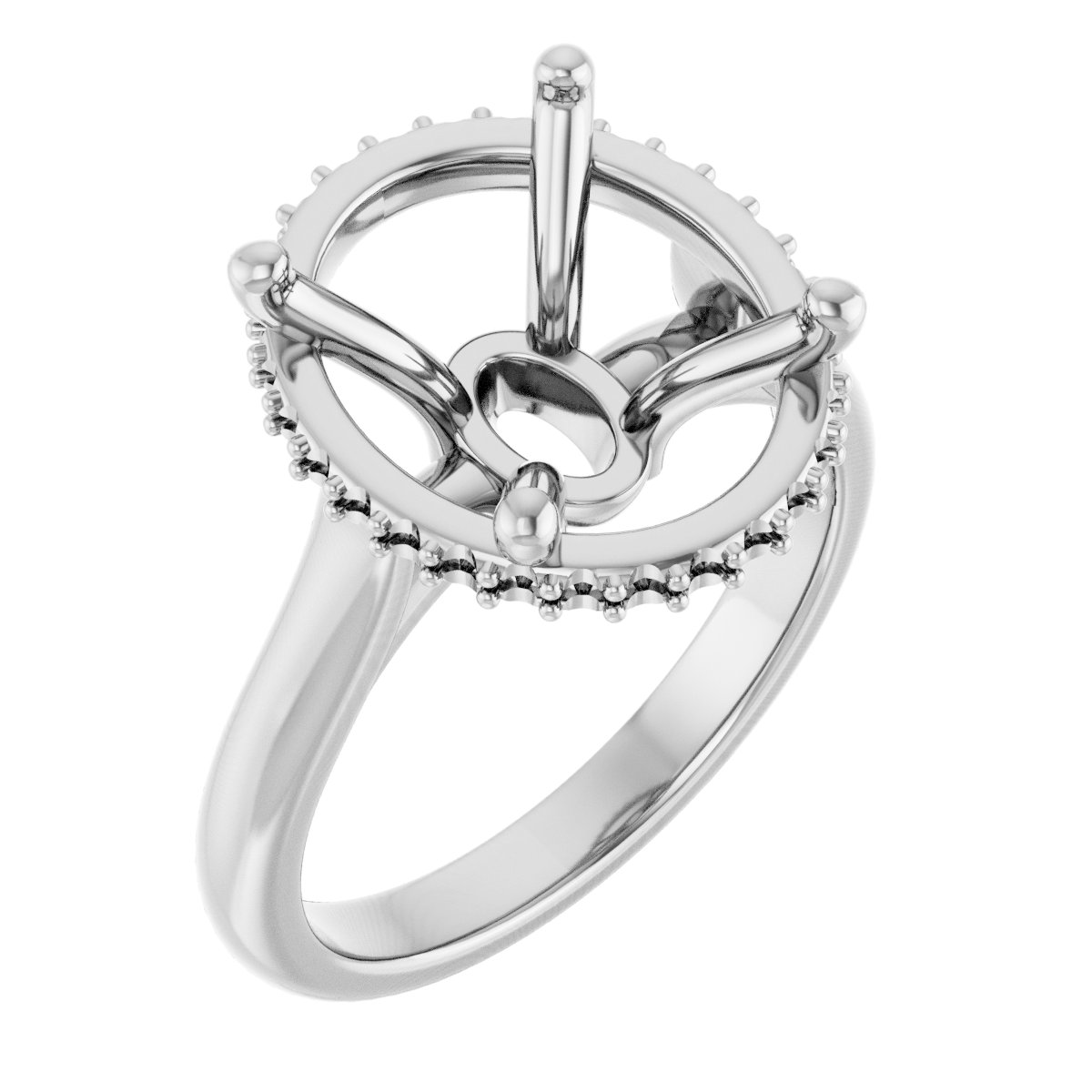 Hidden Halo-Style Engagement Ring