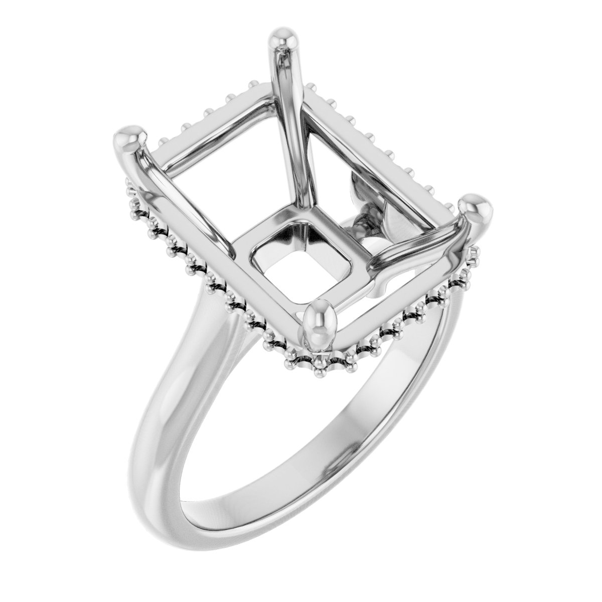 Hidden Halo-Style Engagement Ring