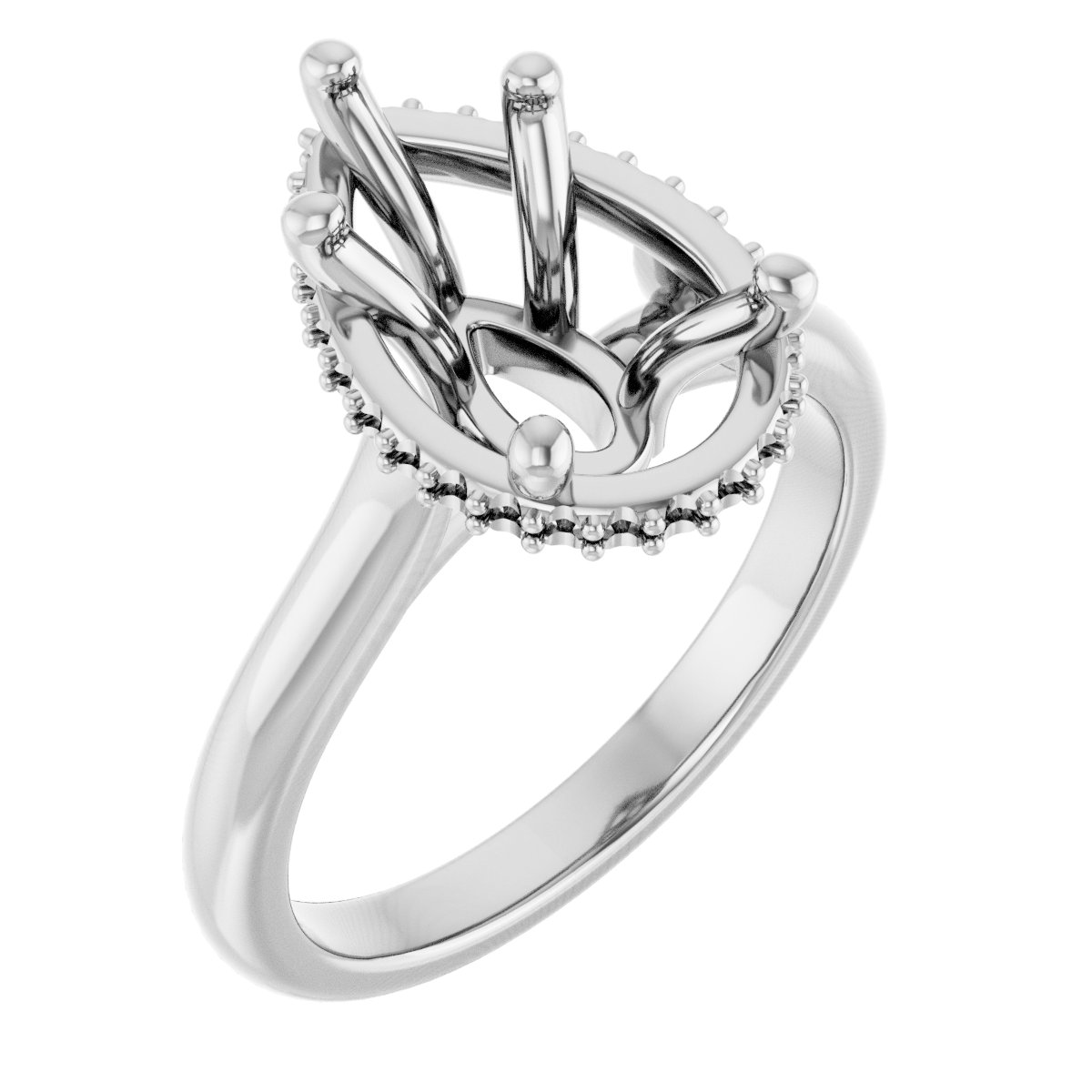 Hidden Halo-Style Engagement Ring