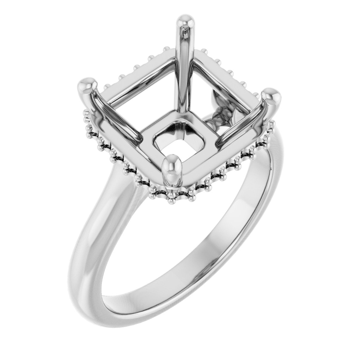 Hidden Halo-Style Engagement Ring