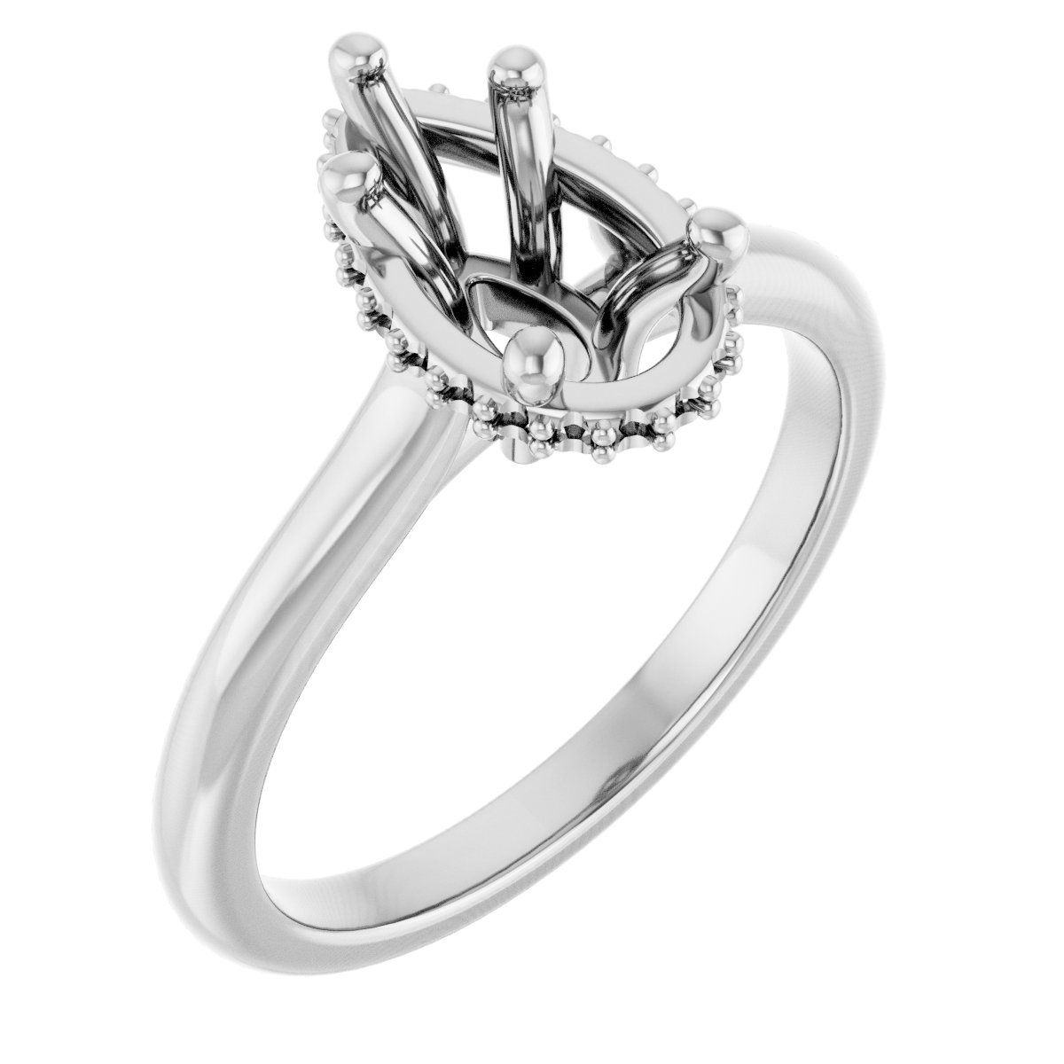 Hidden Halo-Style Engagement Ring