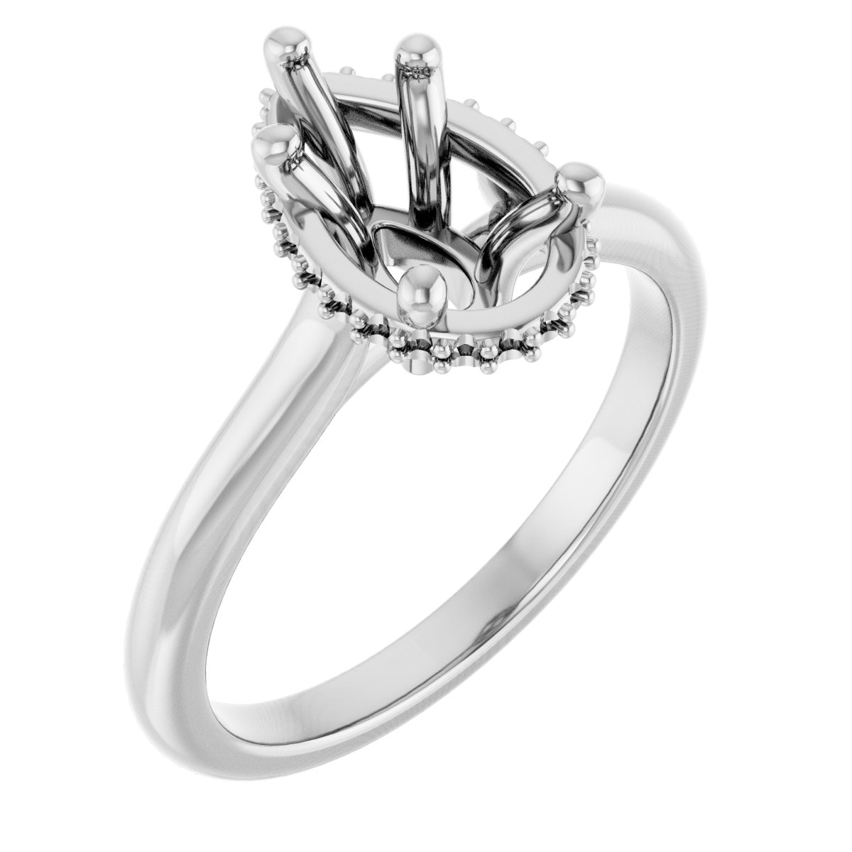 Hidden Halo-Style Engagement Ring