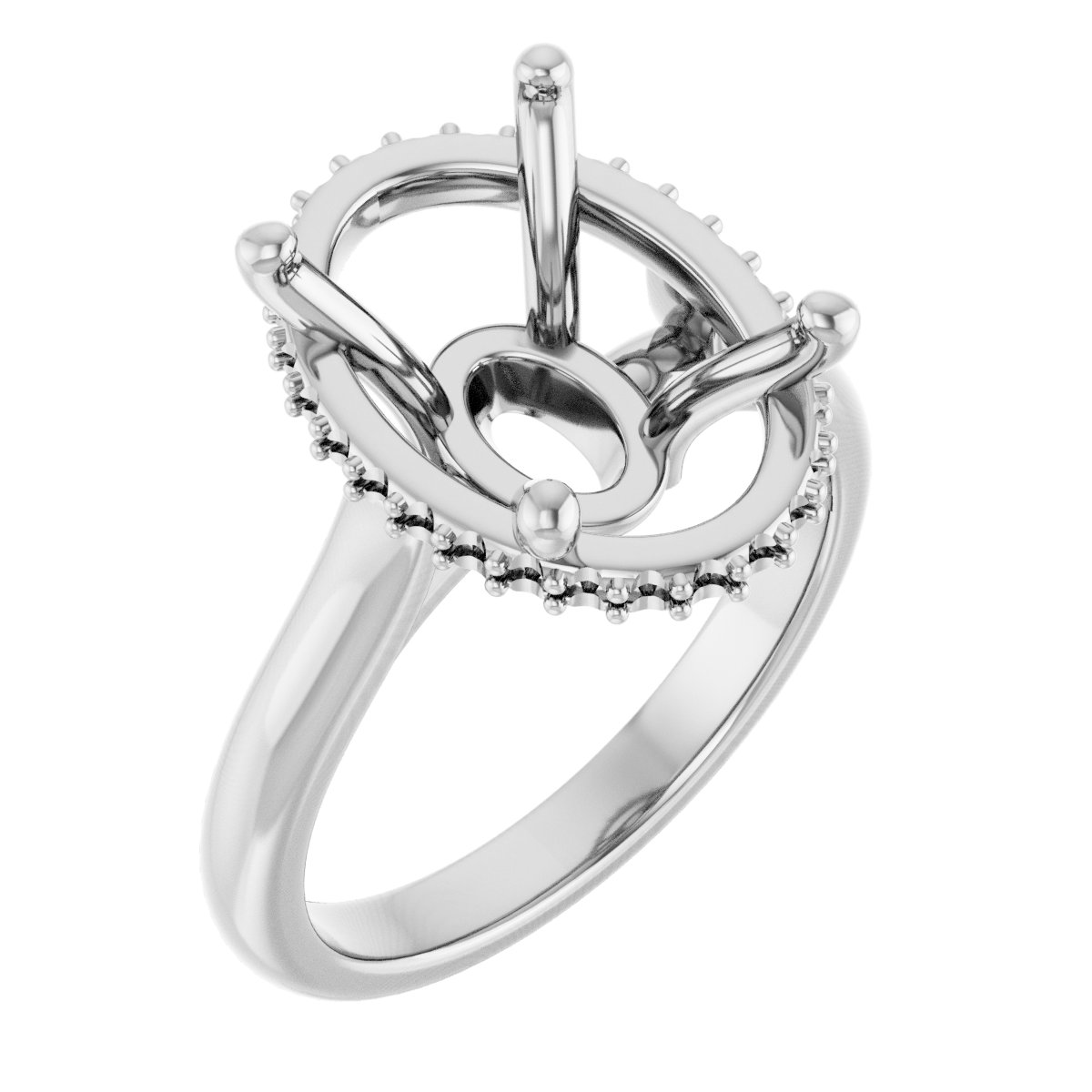 Hidden Halo-Style Engagement Ring
