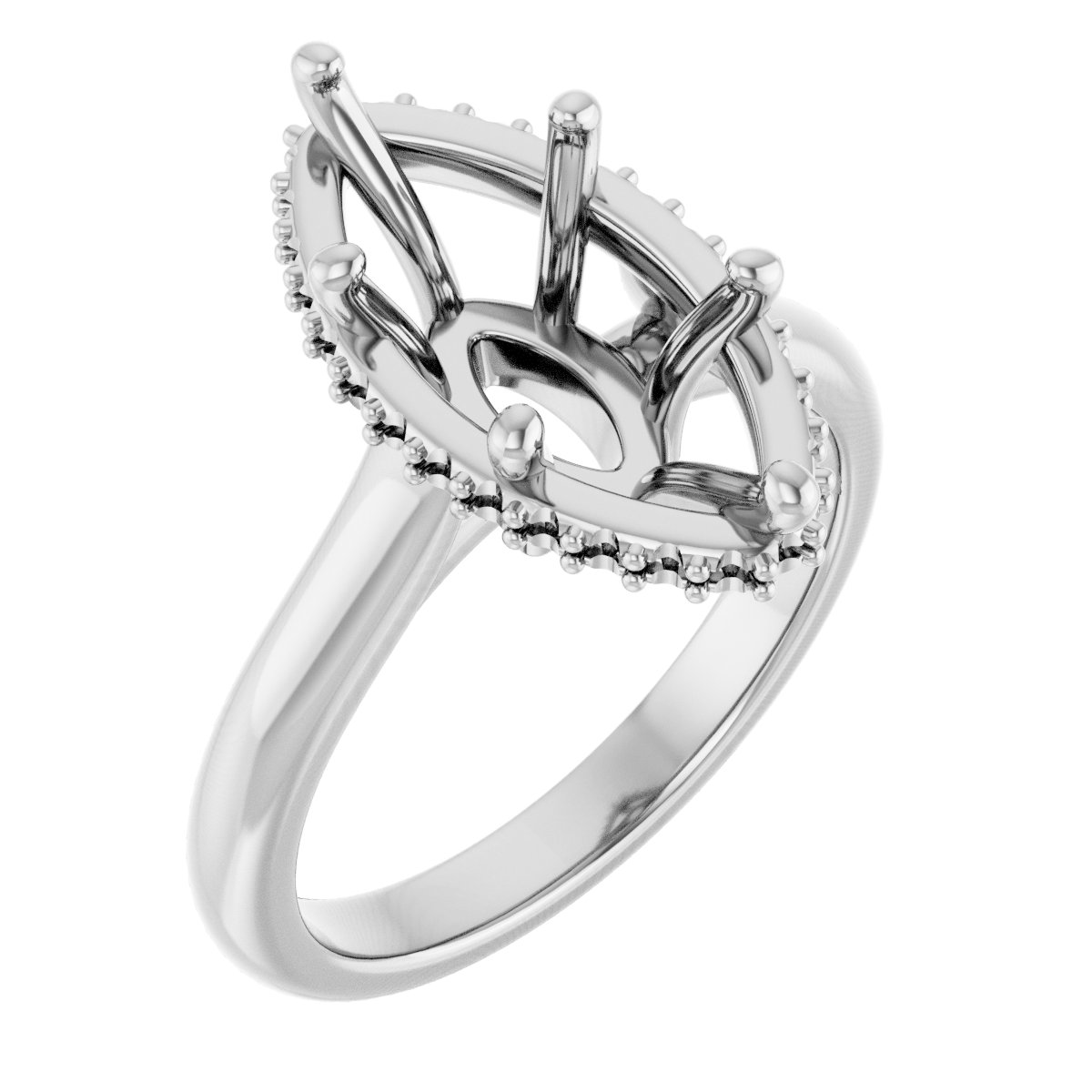 Hidden Halo-Style Engagement Ring