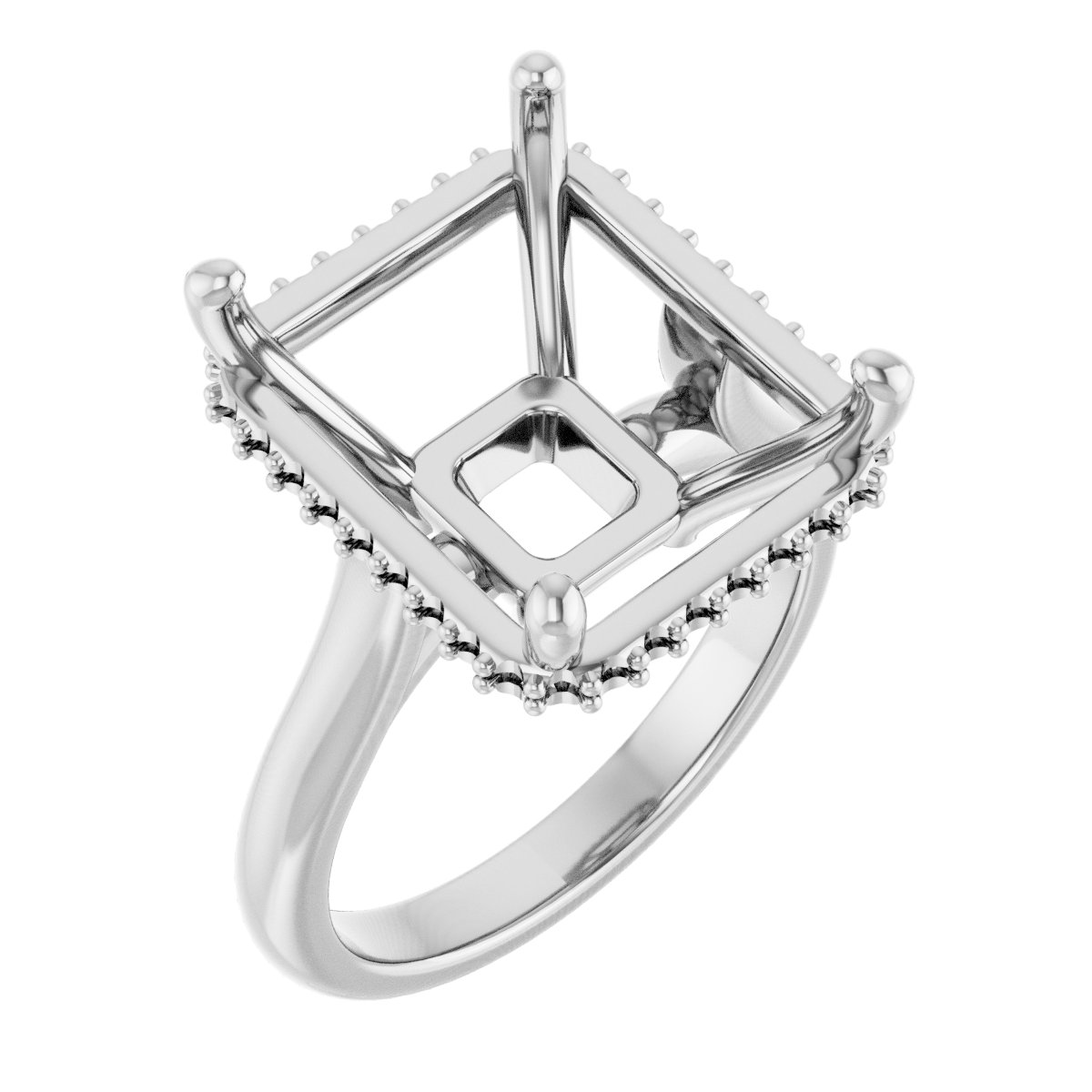 Hidden Halo-Style Engagement Ring