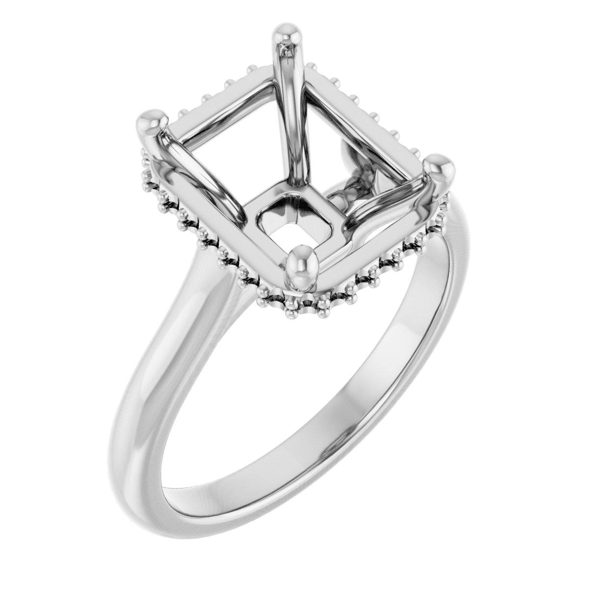 Hidden Halo-Style Engagement Ring