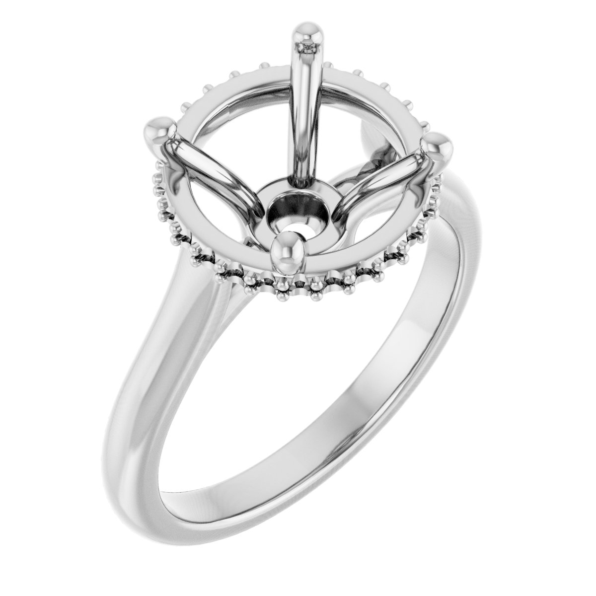 Hidden Halo-Style Engagement Ring