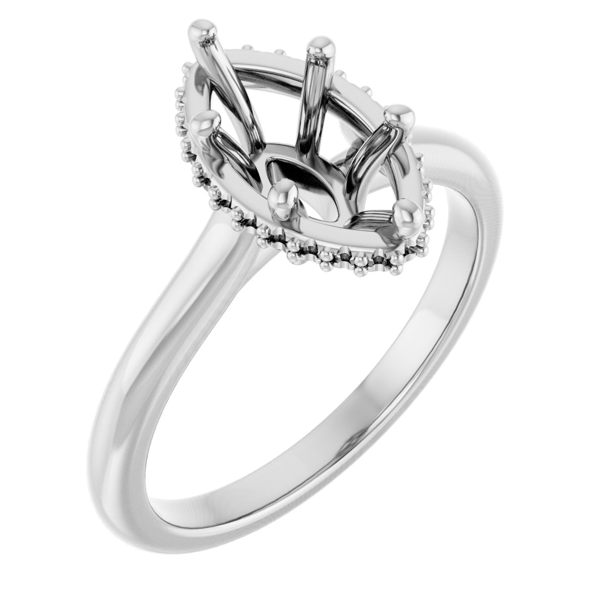 Hidden Halo-Style Engagement Ring