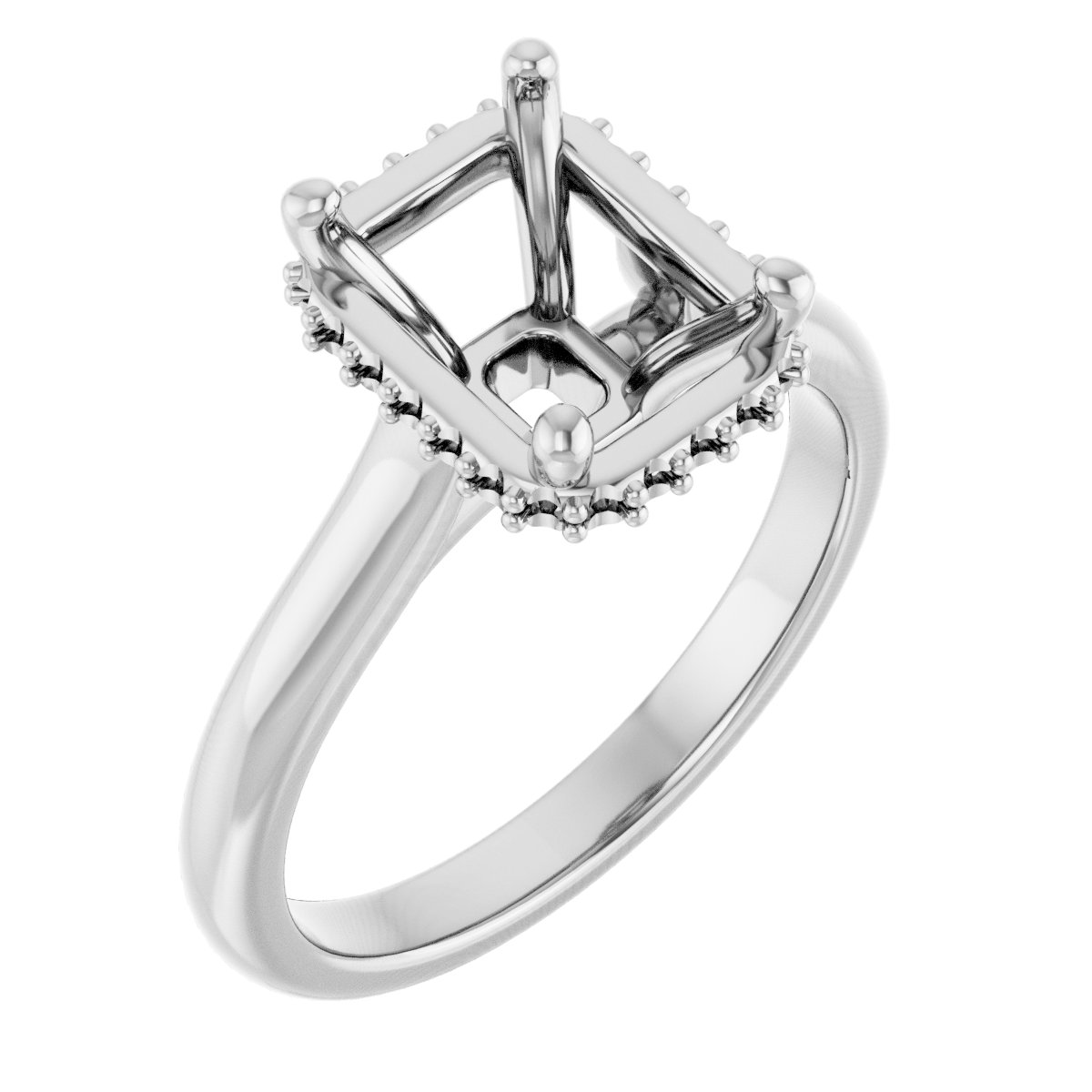 Hidden Halo-Style Engagement Ring