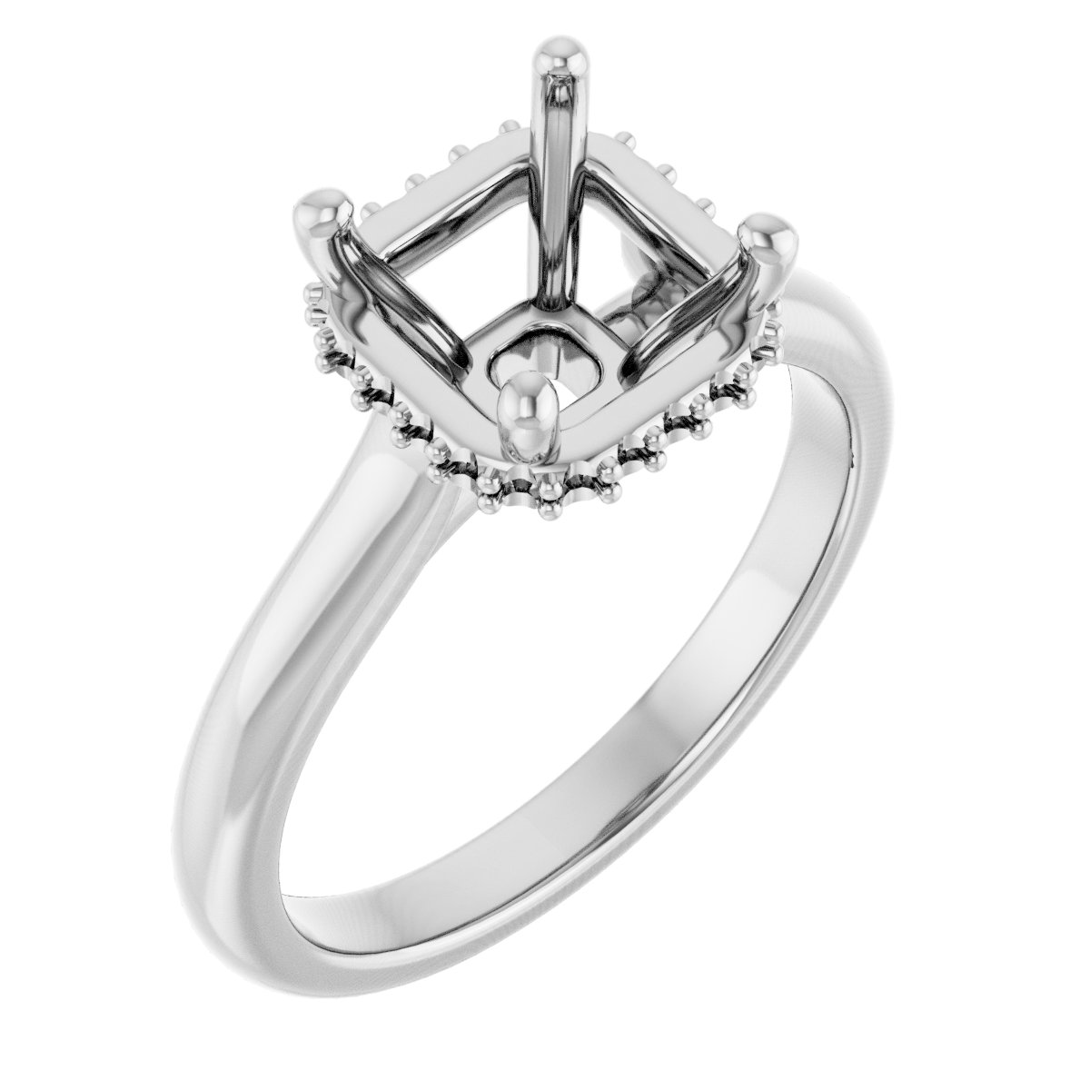 Hidden Halo-Style Engagement Ring