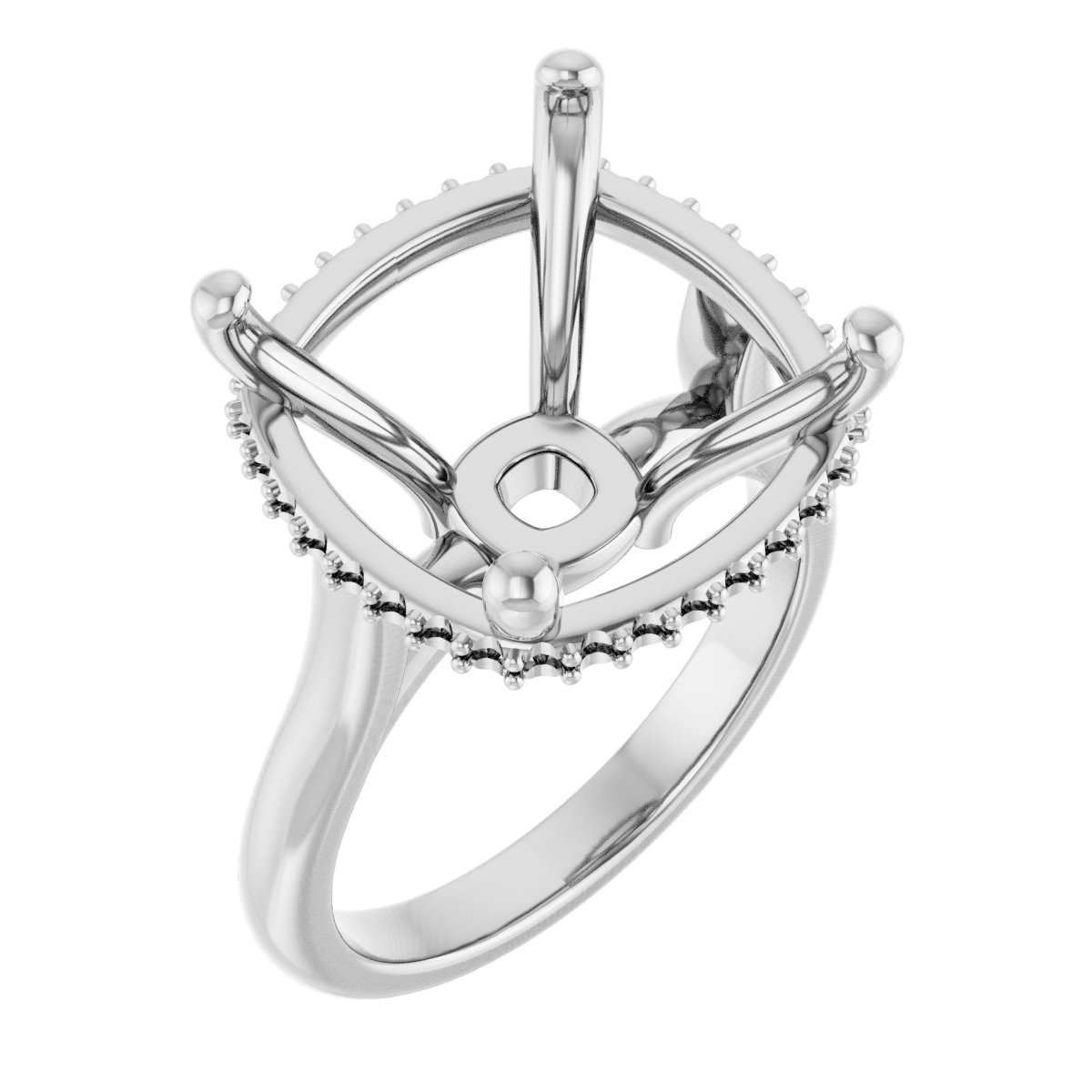 Hidden Halo-Style Engagement Ring