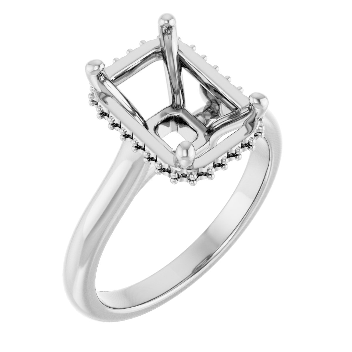Hidden Halo-Style Engagement Ring