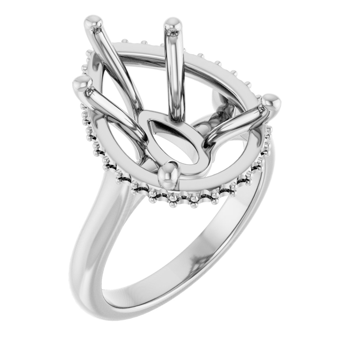 Hidden Halo-Style Engagement Ring
