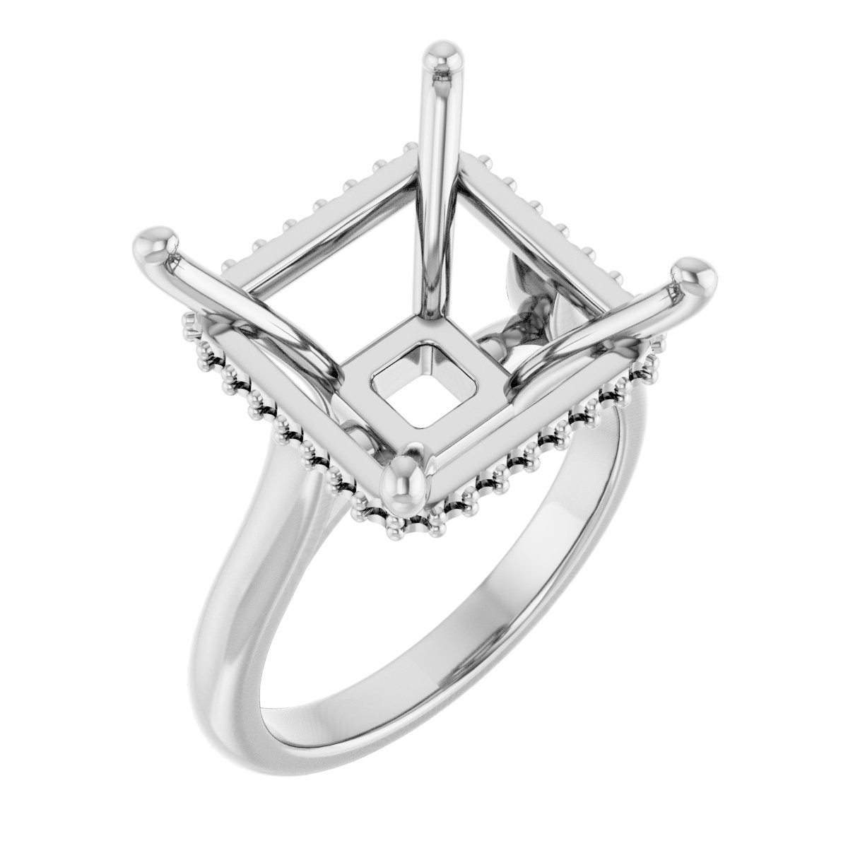 Hidden Halo-Style Engagement Ring
