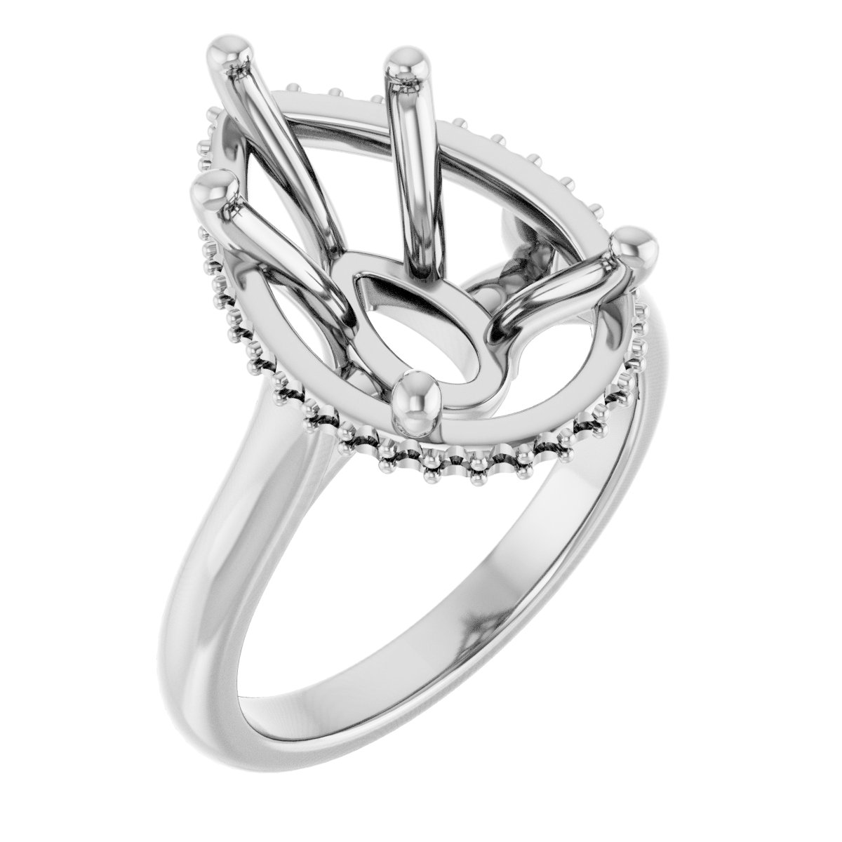 Hidden Halo-Style Engagement Ring
