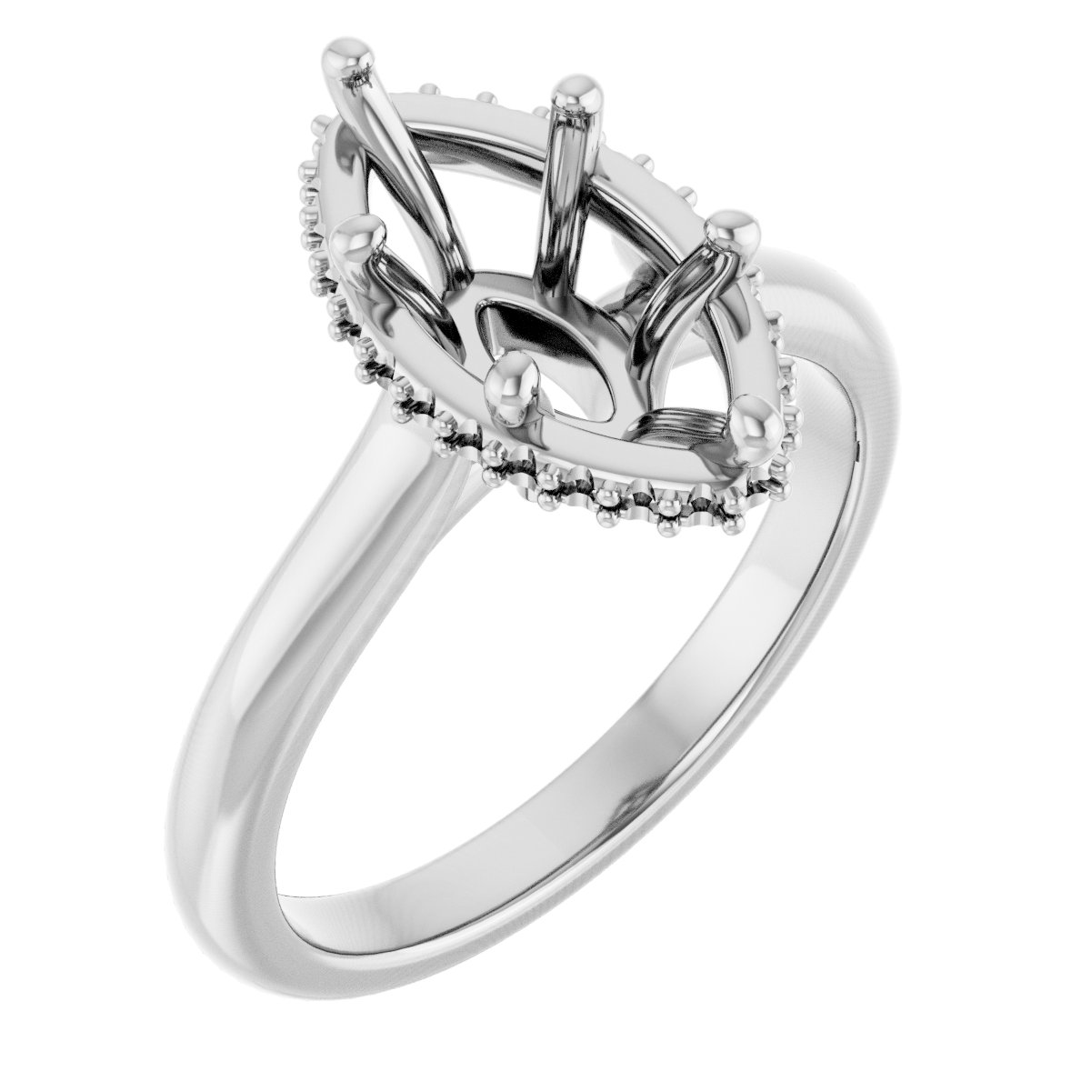 Hidden Halo-Style Engagement Ring