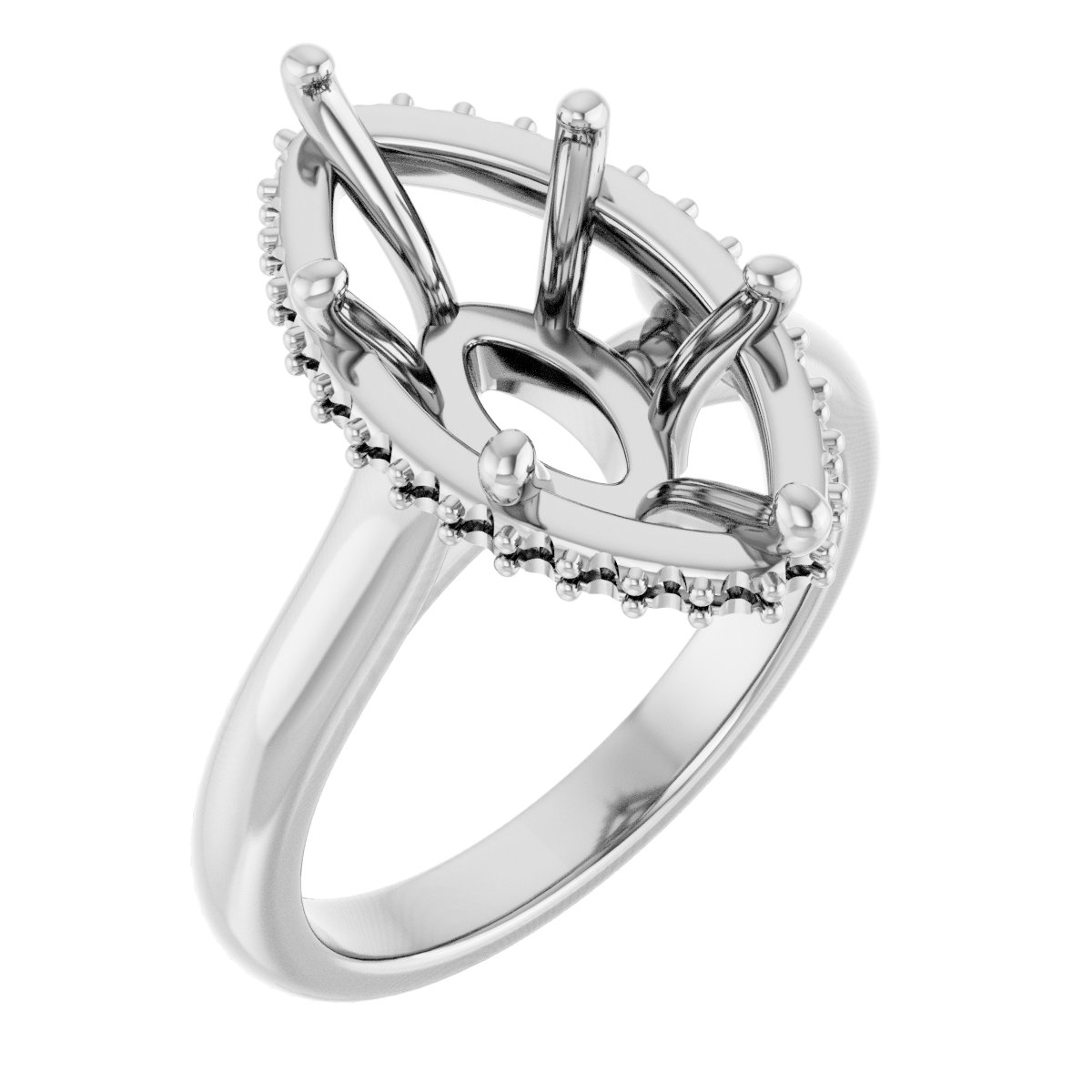 Hidden Halo-Style Engagement Ring