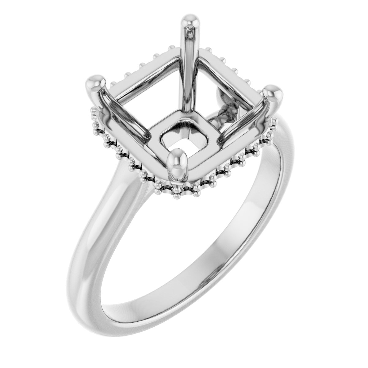 Hidden Halo-Style Engagement Ring