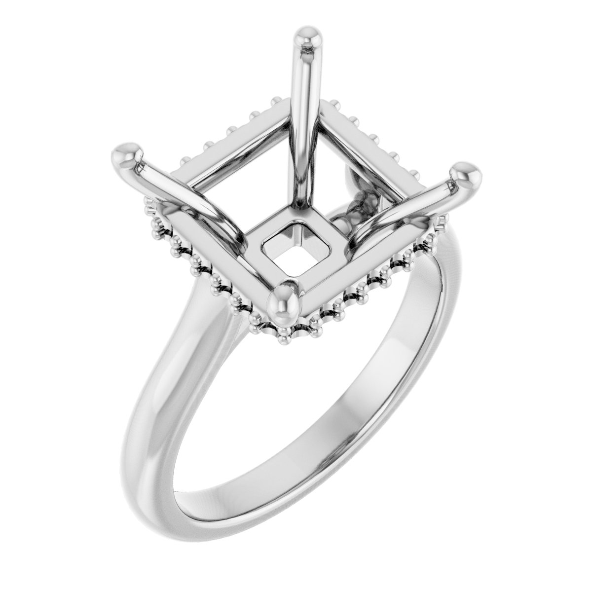 Hidden Halo-Style Engagement Ring