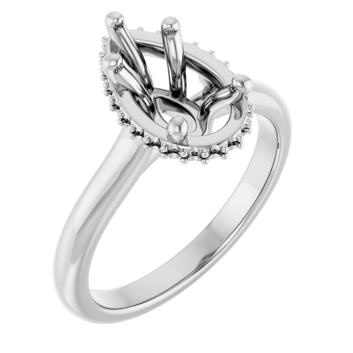Hidden Halo-Style Engagement Ring