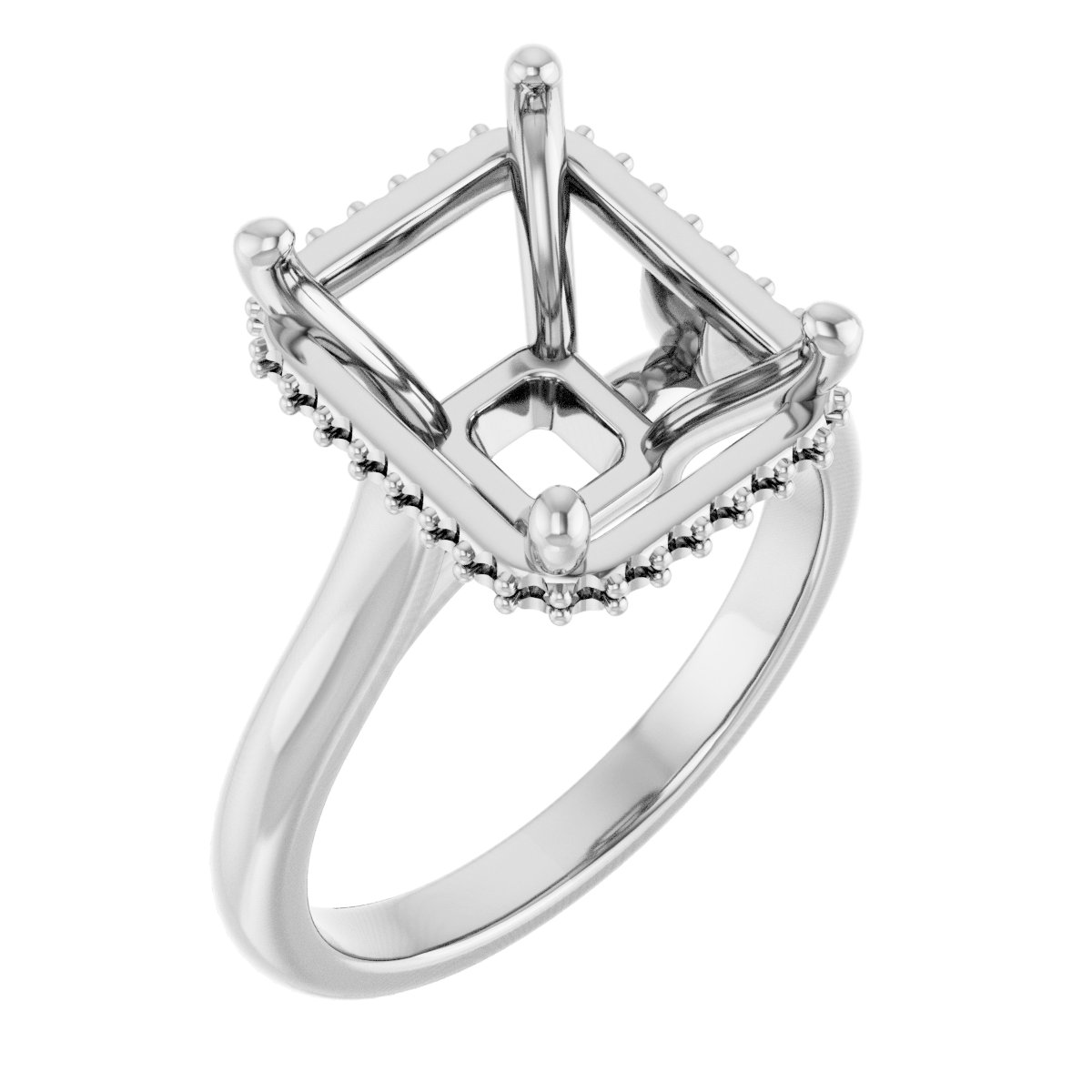 Hidden Halo-Style Engagement Ring